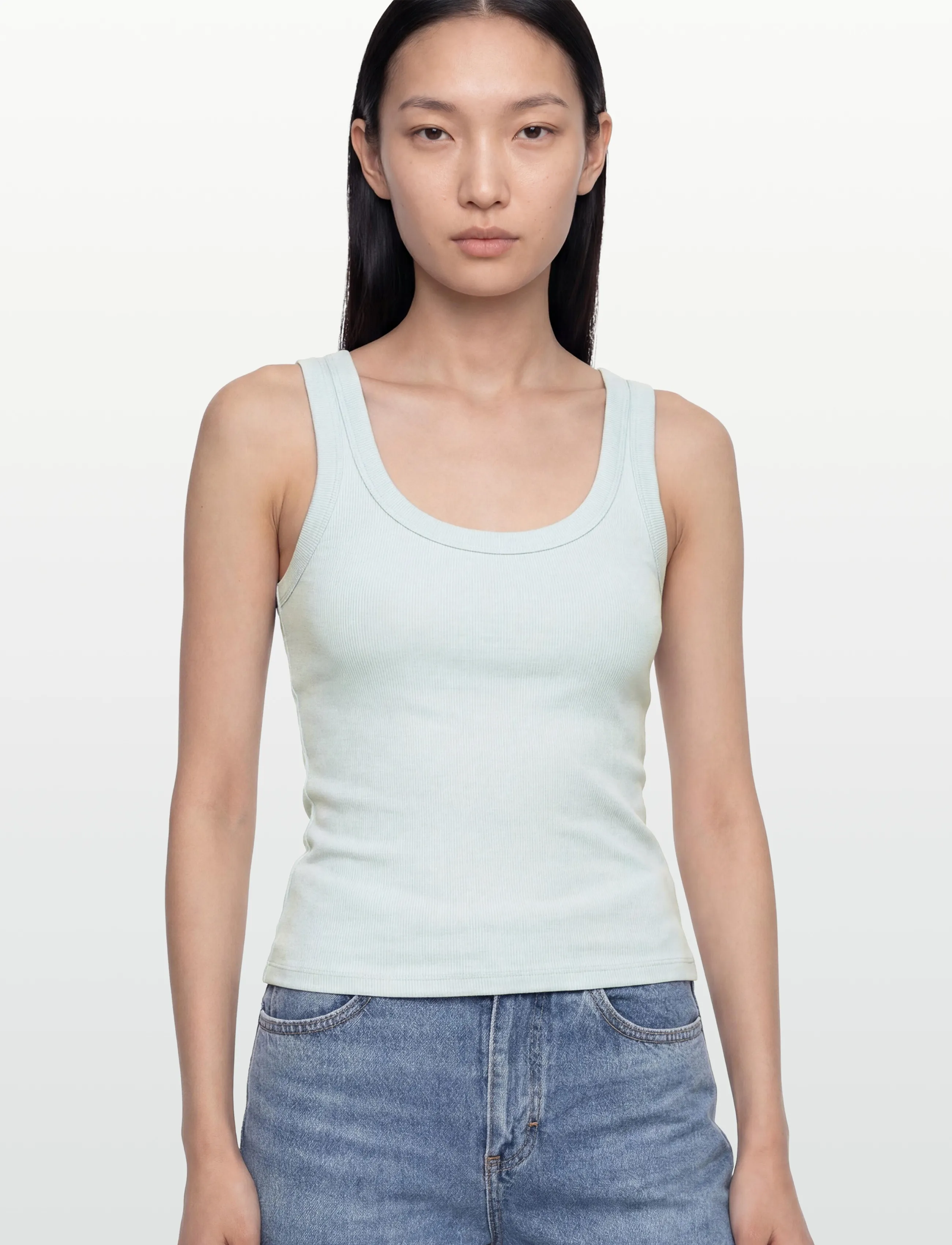 Gina Tricot - Super stretch scoop neck tank - tanktops - ice melt - 3