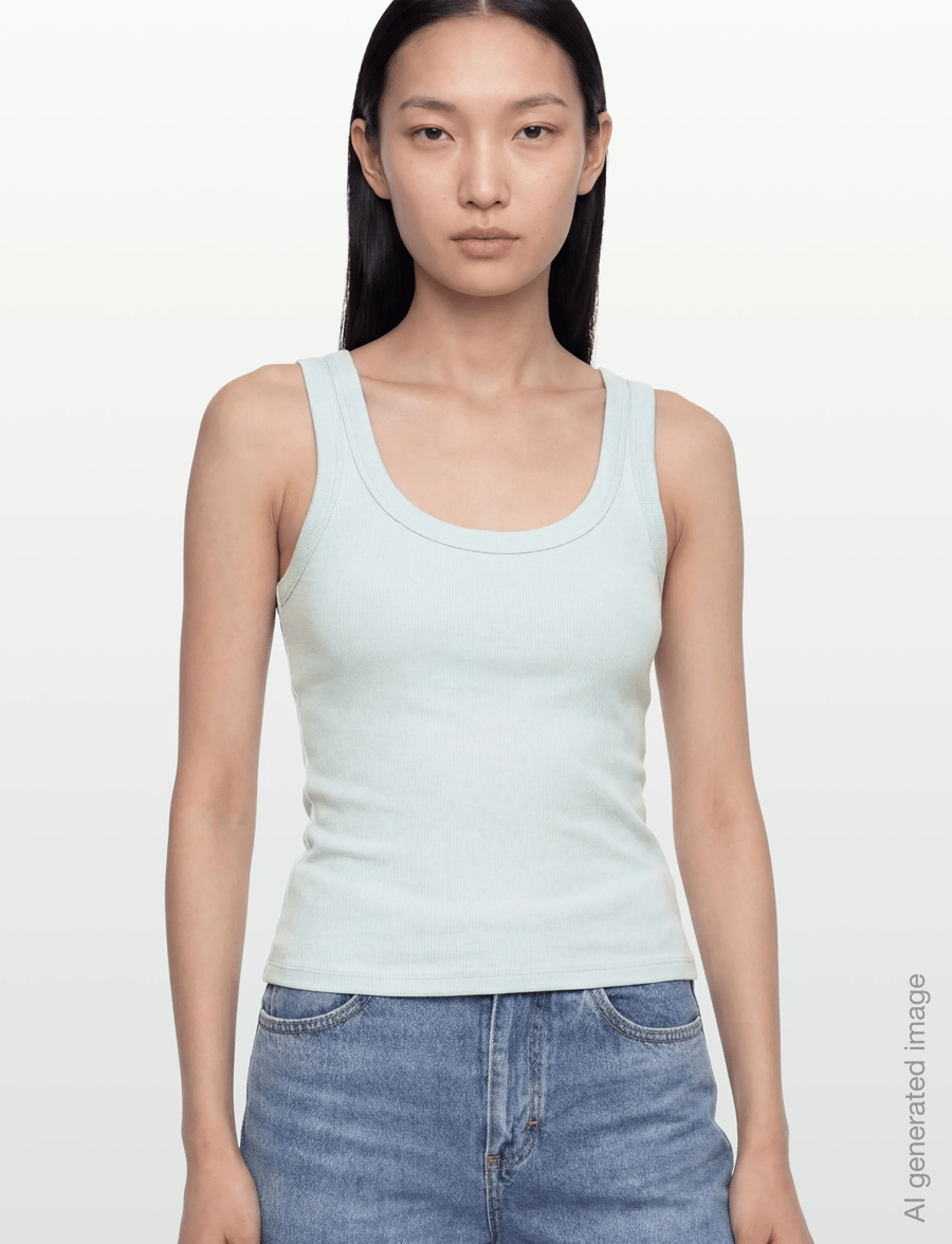Gina Tricot - Super stretch scoop neck tank - Ärmellose tops - ice melt - 3