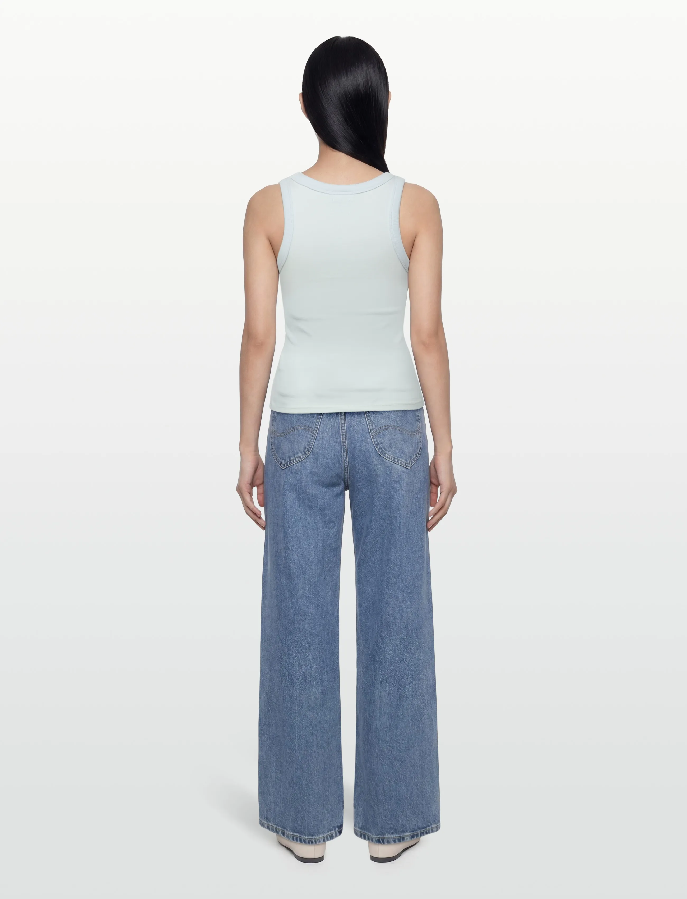 Gina Tricot - Super stretch scoop neck tank - tanktops - ice melt - 4