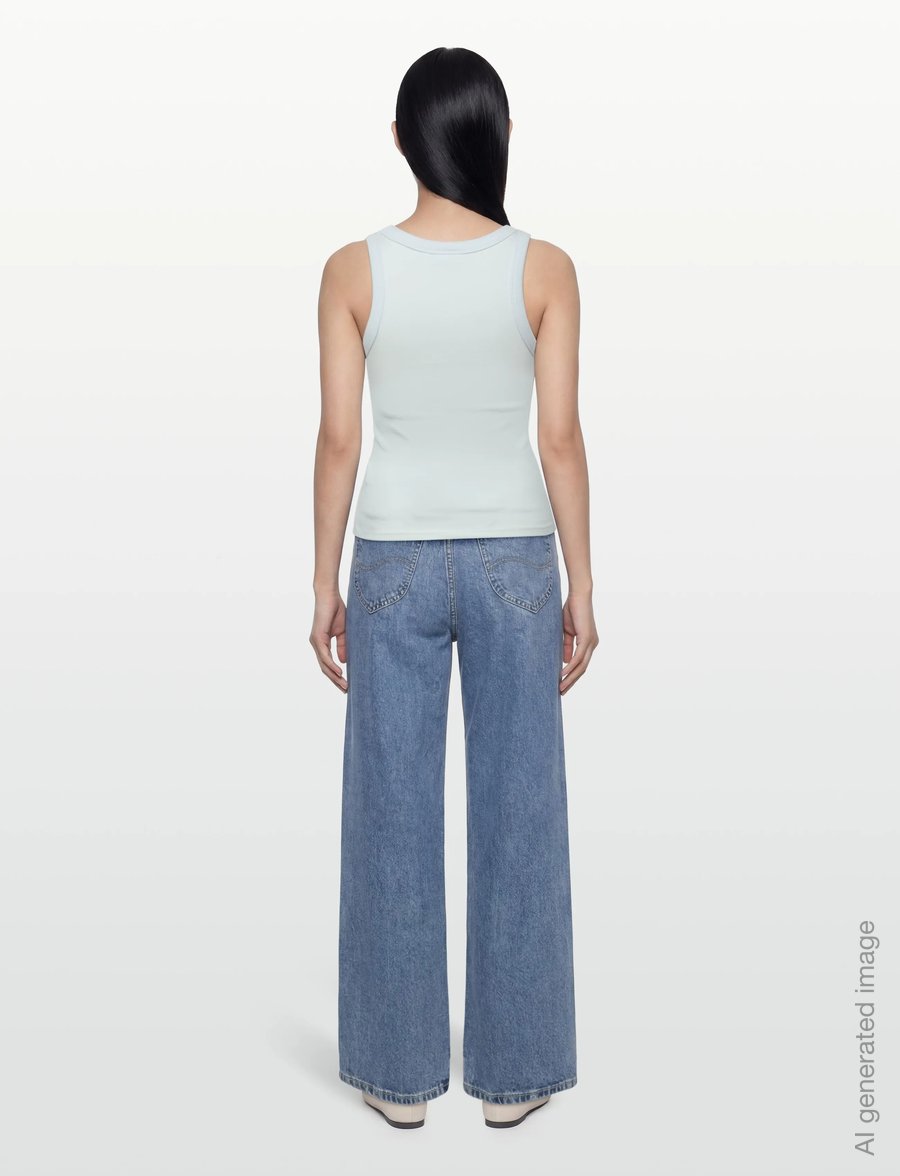 Gina Tricot - Super stretch scoop neck tank - Ärmellose tops - ice melt - 4