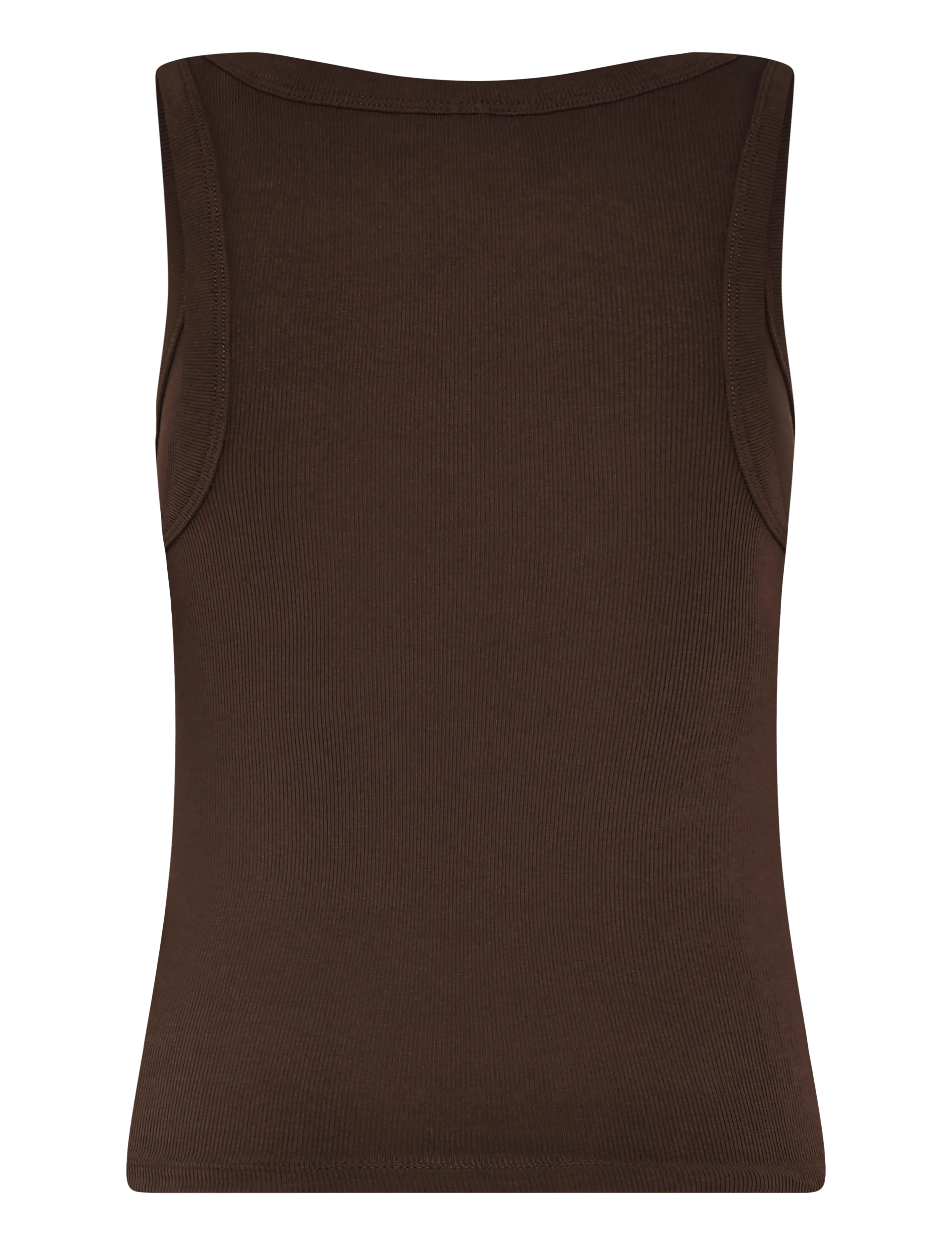 Gina Tricot - Super stretch scoop neck tank - linnen - seal brown (7083) - 1