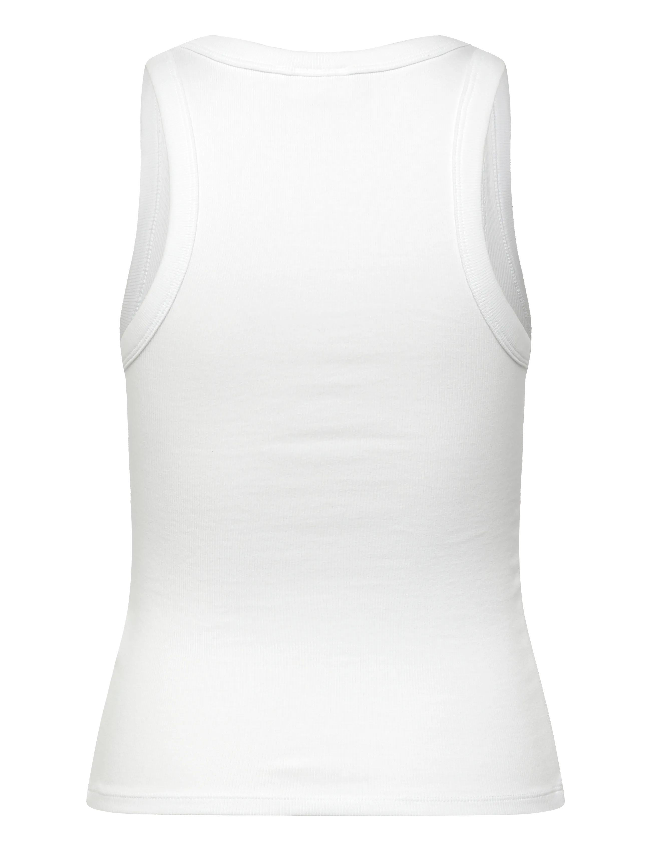 Gina Tricot - Super stretch scoop neck tank - tanktops - white (1000) - 2