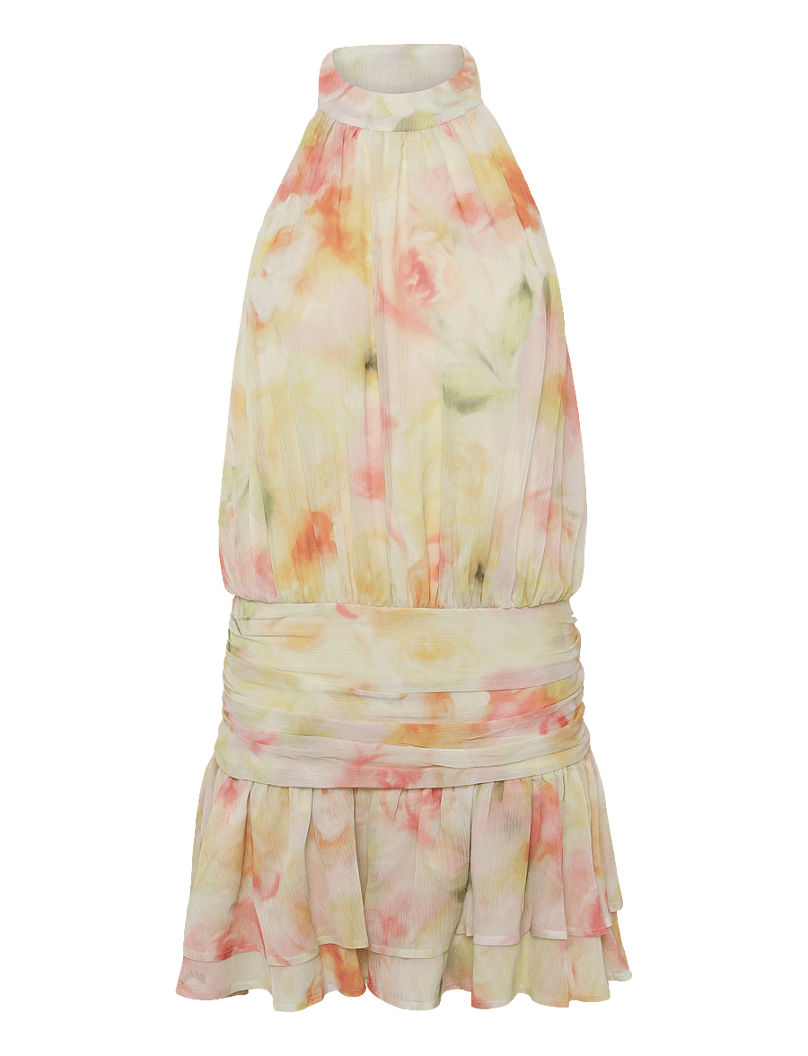 Gina Tricot - Halterneck mini dress - sommerkjoler - flower aop (2058) - 1