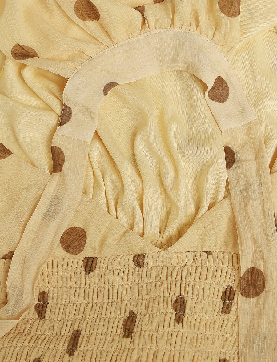 Gina Tricot - Halterneck mini dress - yellow dot - 3