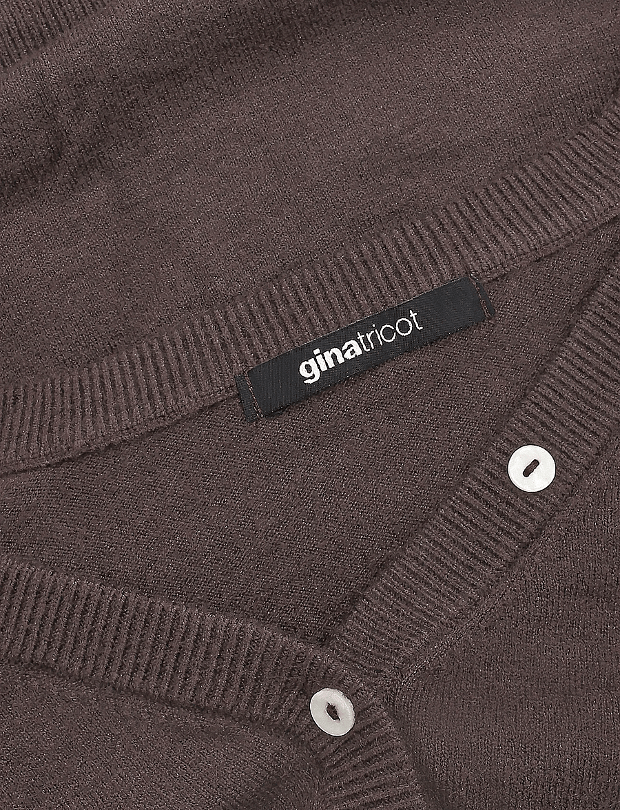Gina Tricot - Knitted fitted cardigan - strickjacken - seal brown (7083) - 2