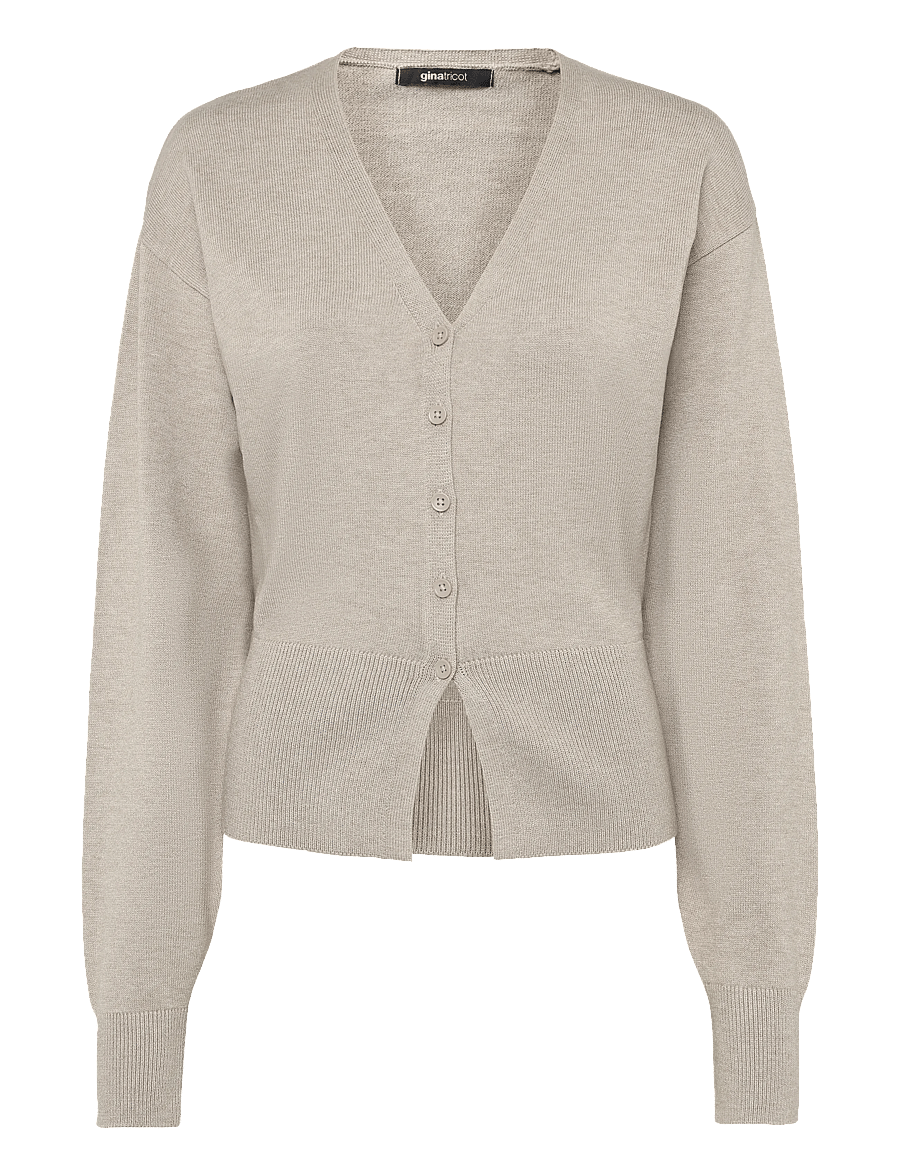 Gina Tricot - Shaped knitted cardigan - cardigans - pure c (7272) - 0