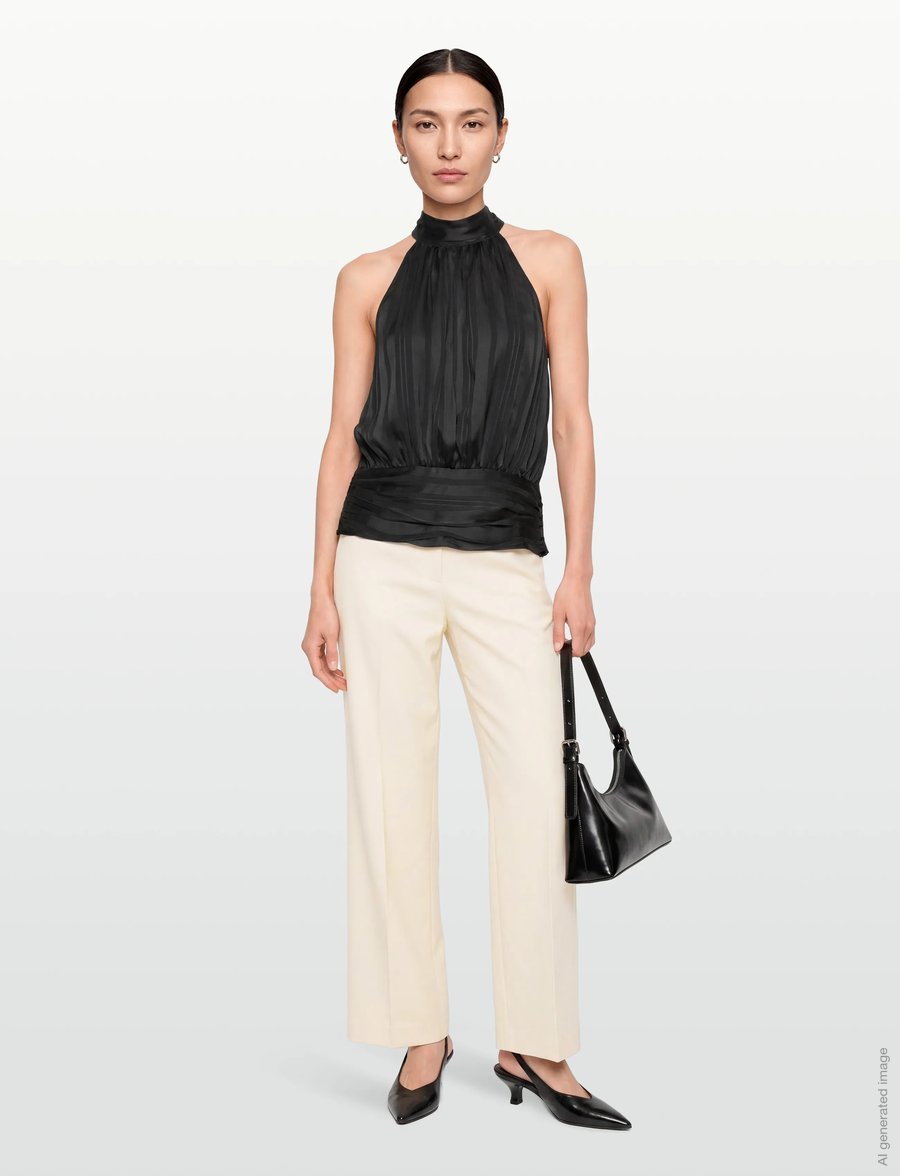 Gina Tricot - Halterneck top - tanktops - black (9000) - 0