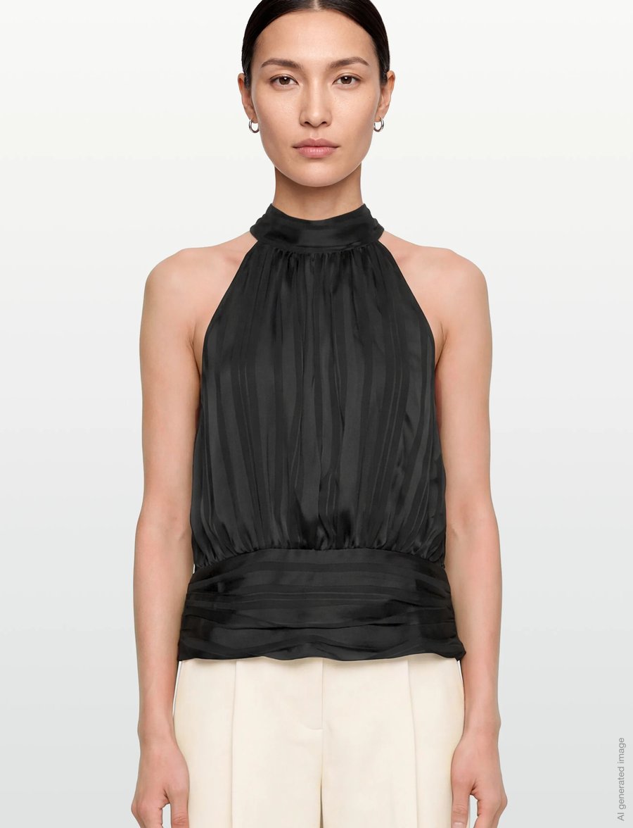 Gina Tricot - Halterneck top - tanktops - black (9000) - 3