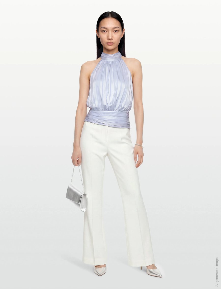 Gina Tricot - Halterneck top - tanktops - blue - 0