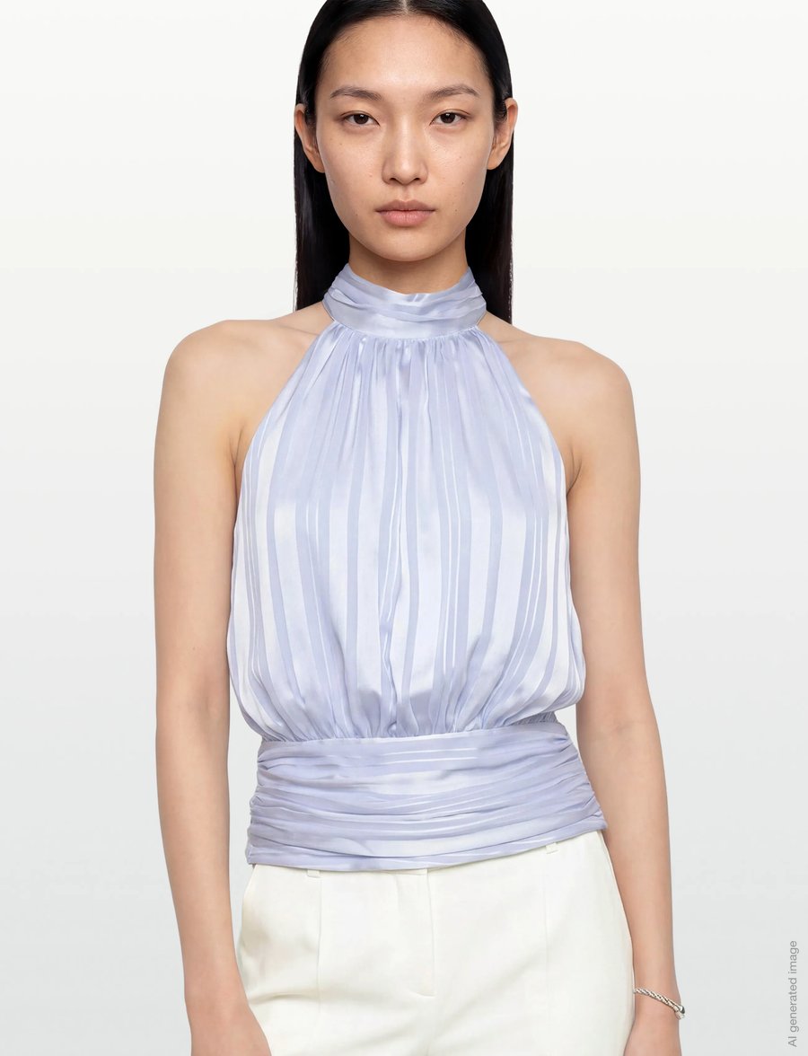 Gina Tricot - Halterneck top - tanktops - blue - 3