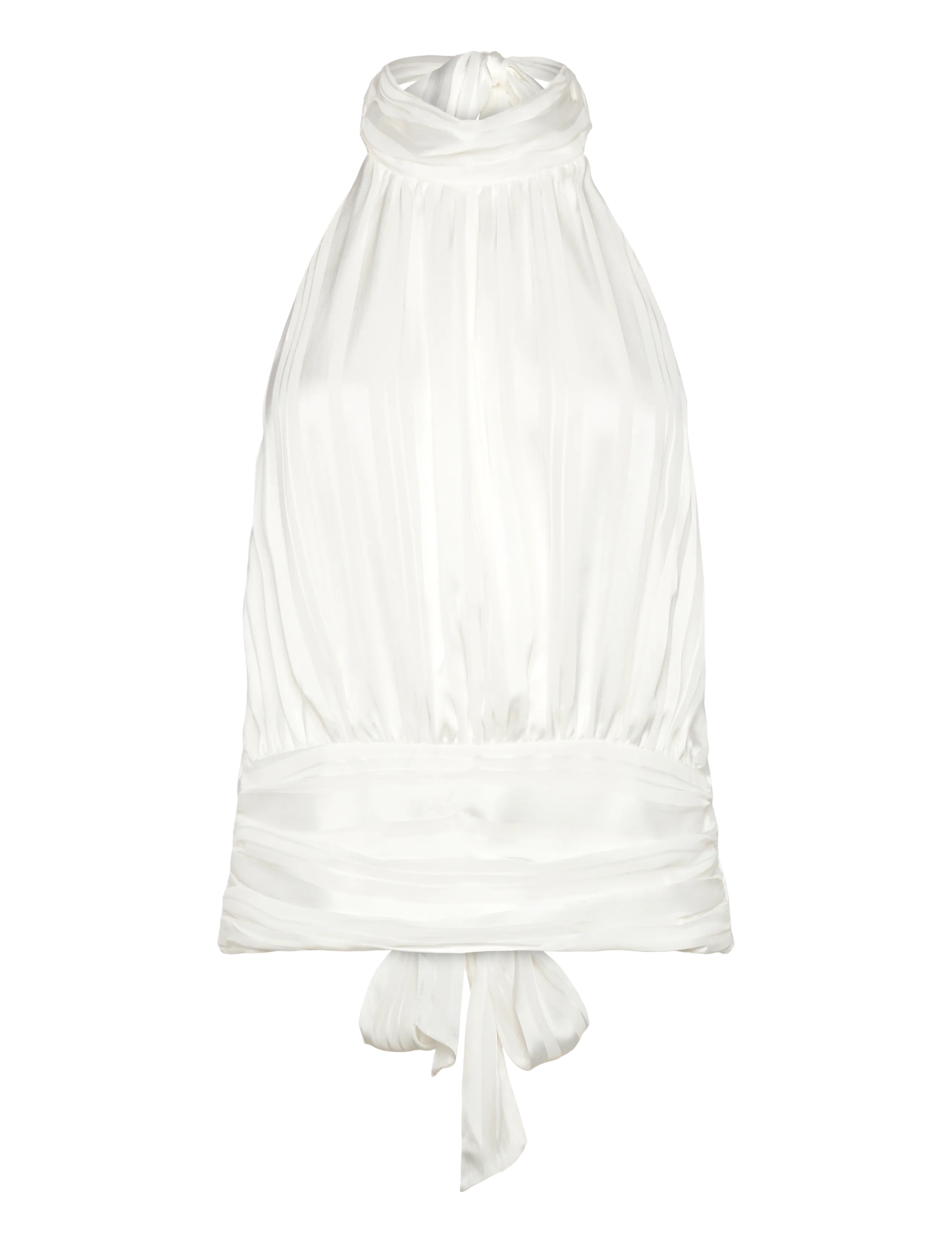 Gina Tricot Halterneck top - Swedish brands - OFFWHITE / white