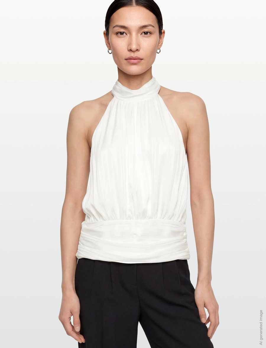 Gina Tricot - Halterneck top - tanktops - offwhite - 3