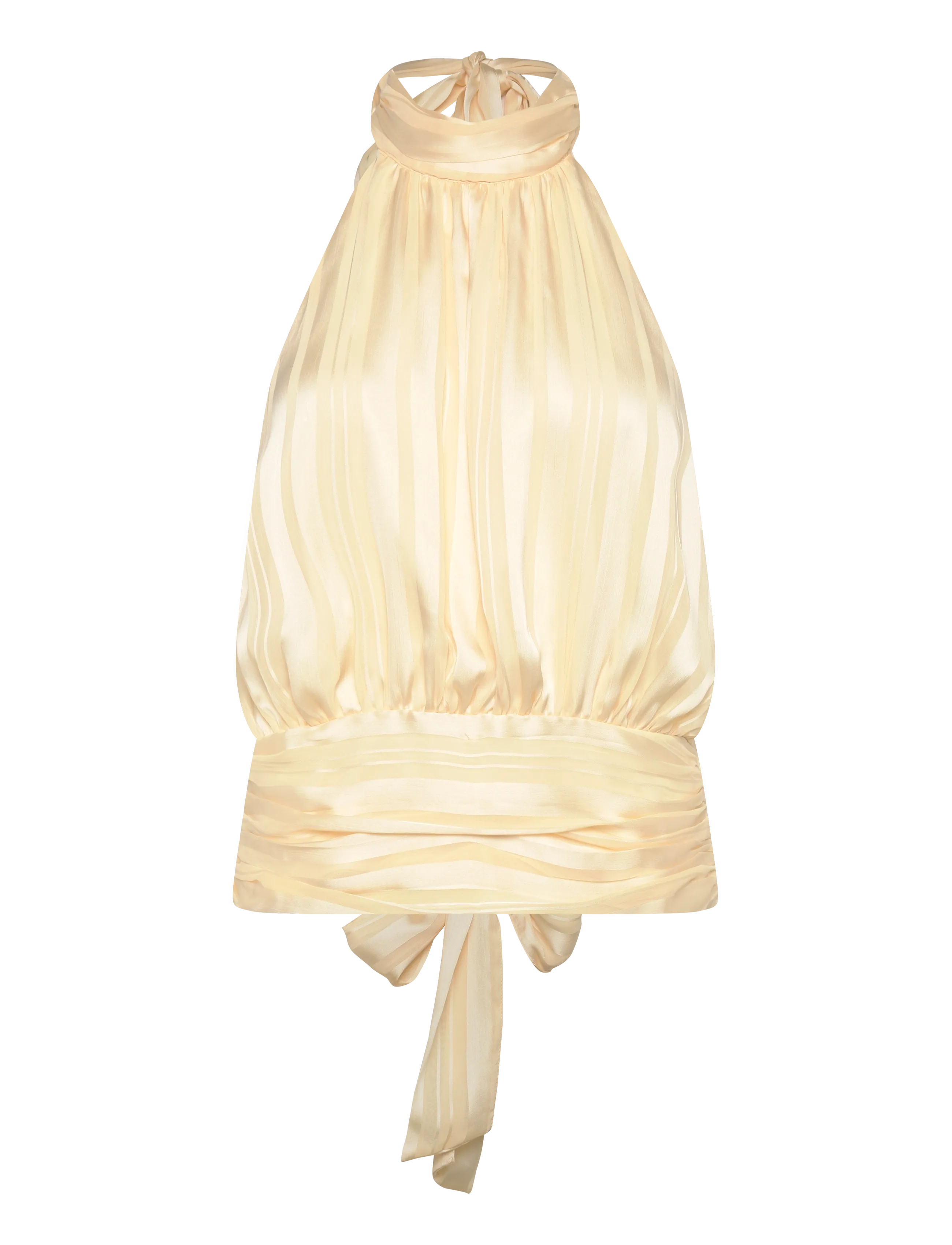Gina Tricot Halterneck top - Vaatteet - YELLOW / yellow