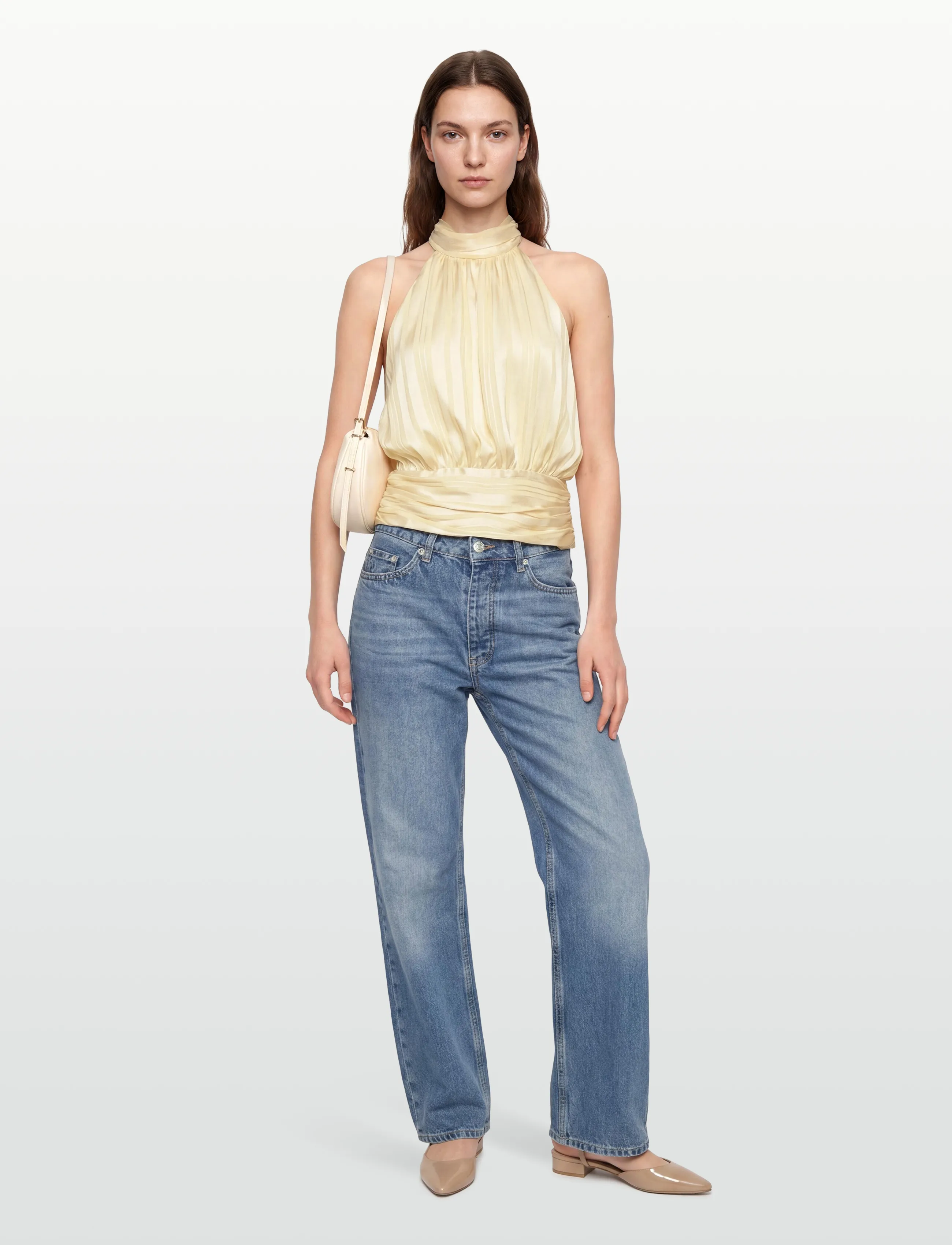 Gina Tricot Halterneck Top, 44, Yellow, T-Shirts & Toppe > Uden Ærmer, Dame