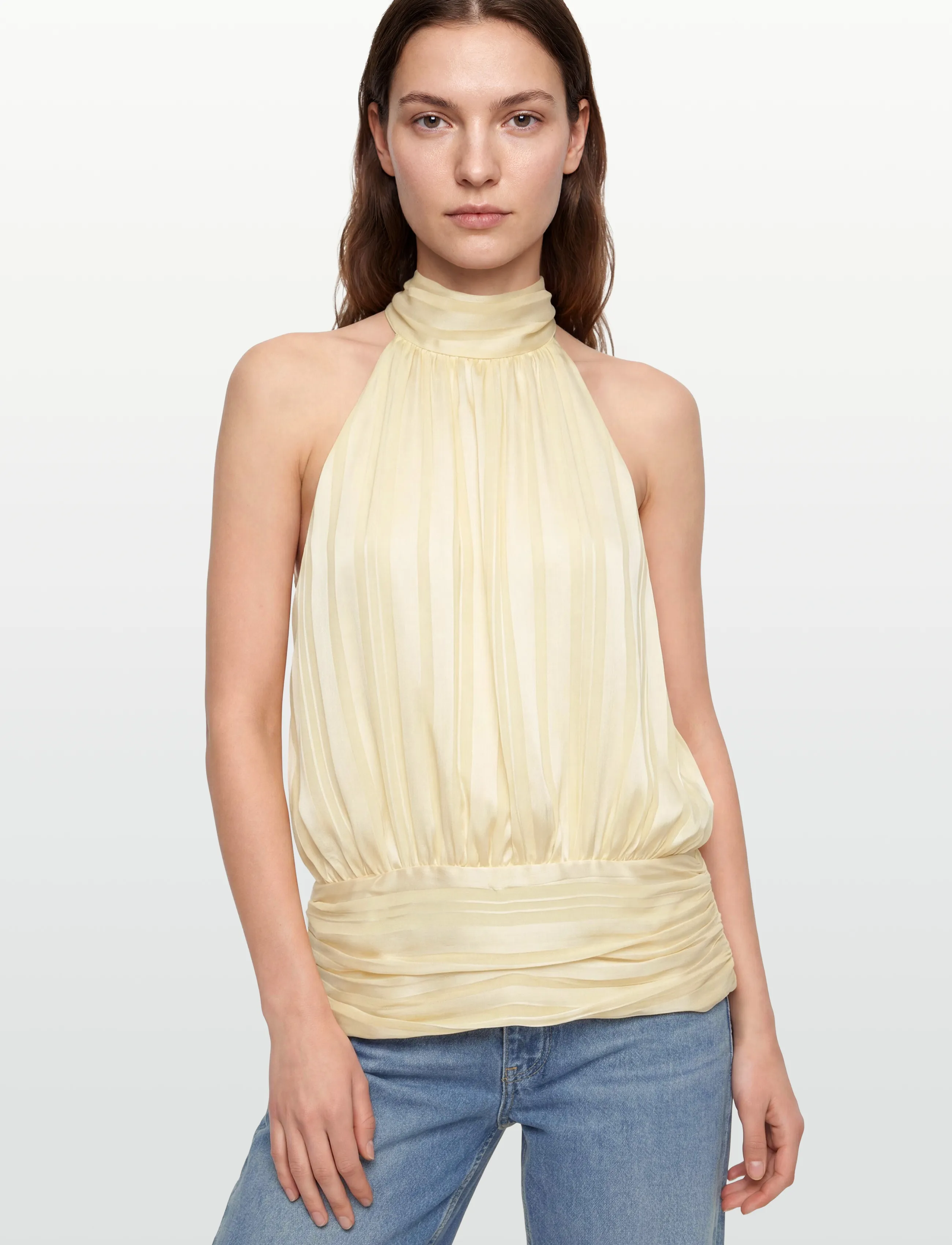 Gina Tricot - Halterneck top - topid ja varrukateta alussärgid - yellow - 3
