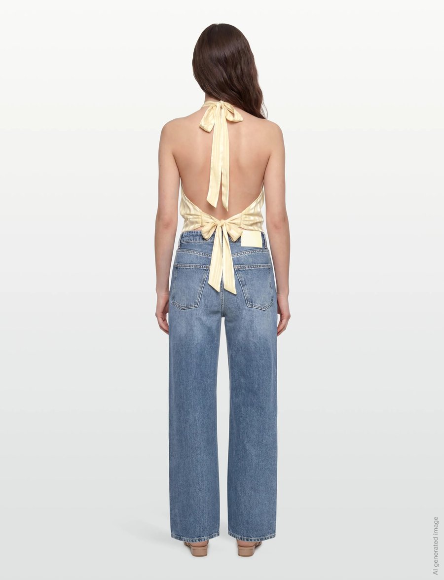 Gina Tricot - Halterneck top - tanktops - yellow - 4