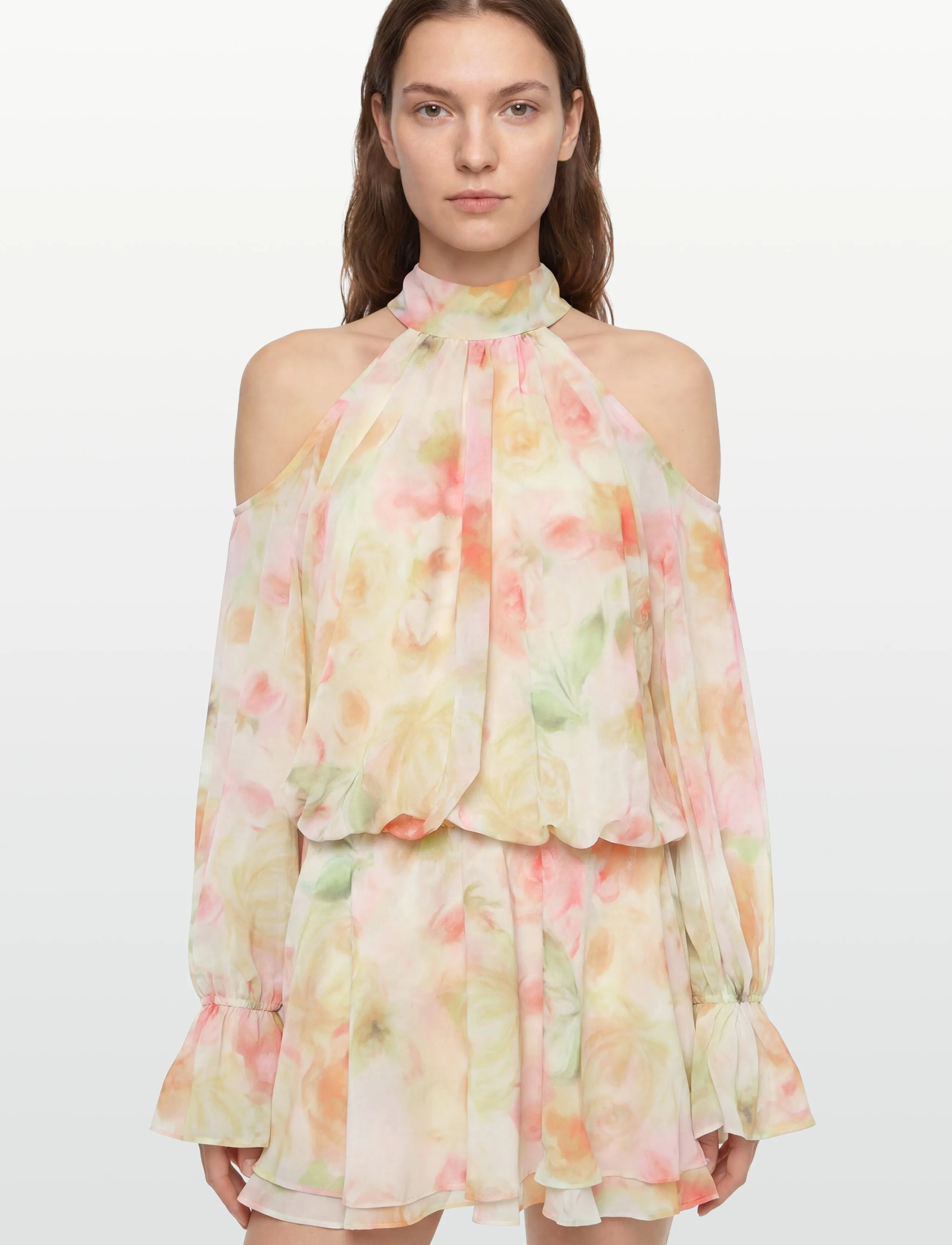 Gina Tricot - Boho chiffon mini dress - sommarklänningar - flower aop (2058) - 3