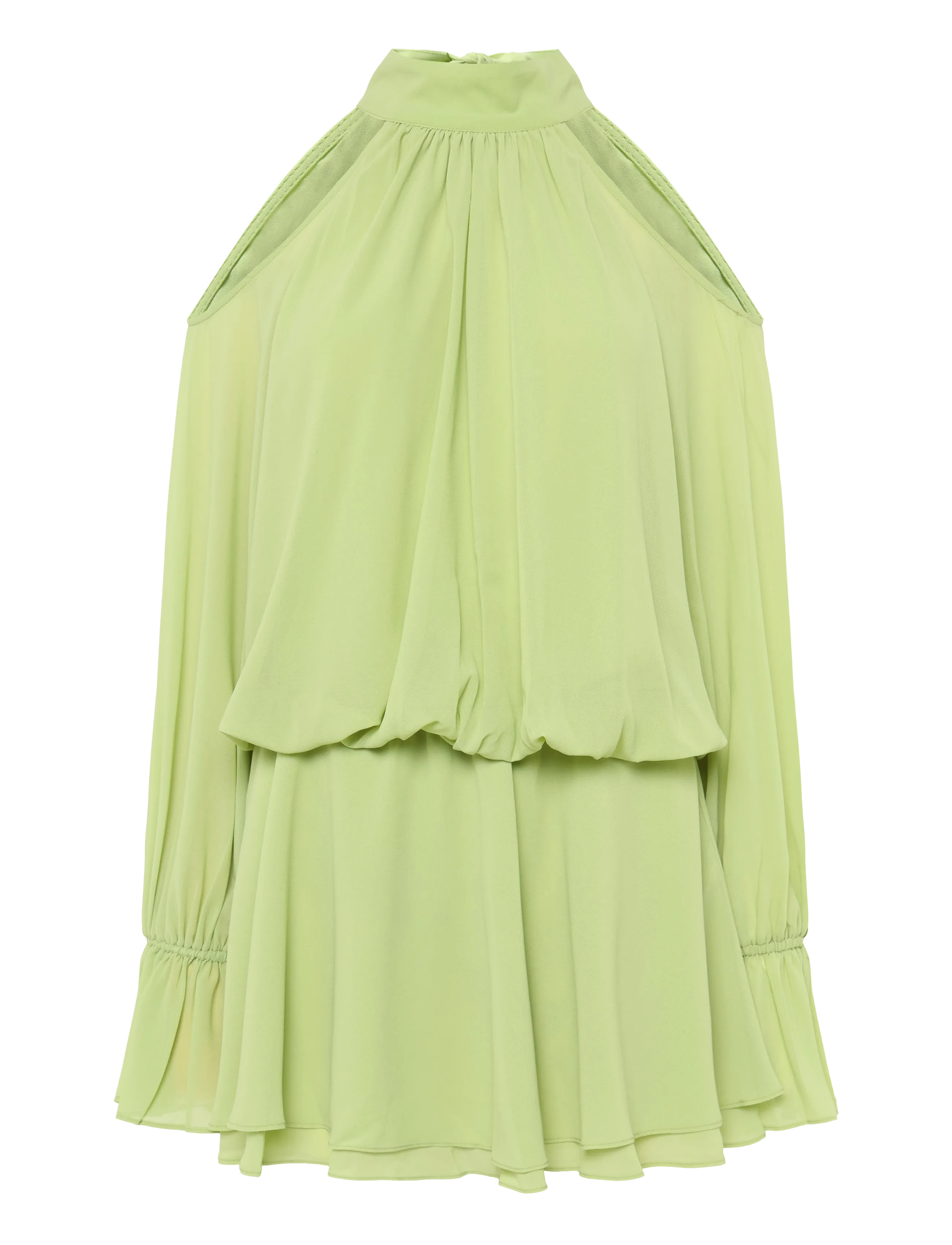 Gina Tricot - Boho chiffon mini dress - sommarklänningar - green - 1
