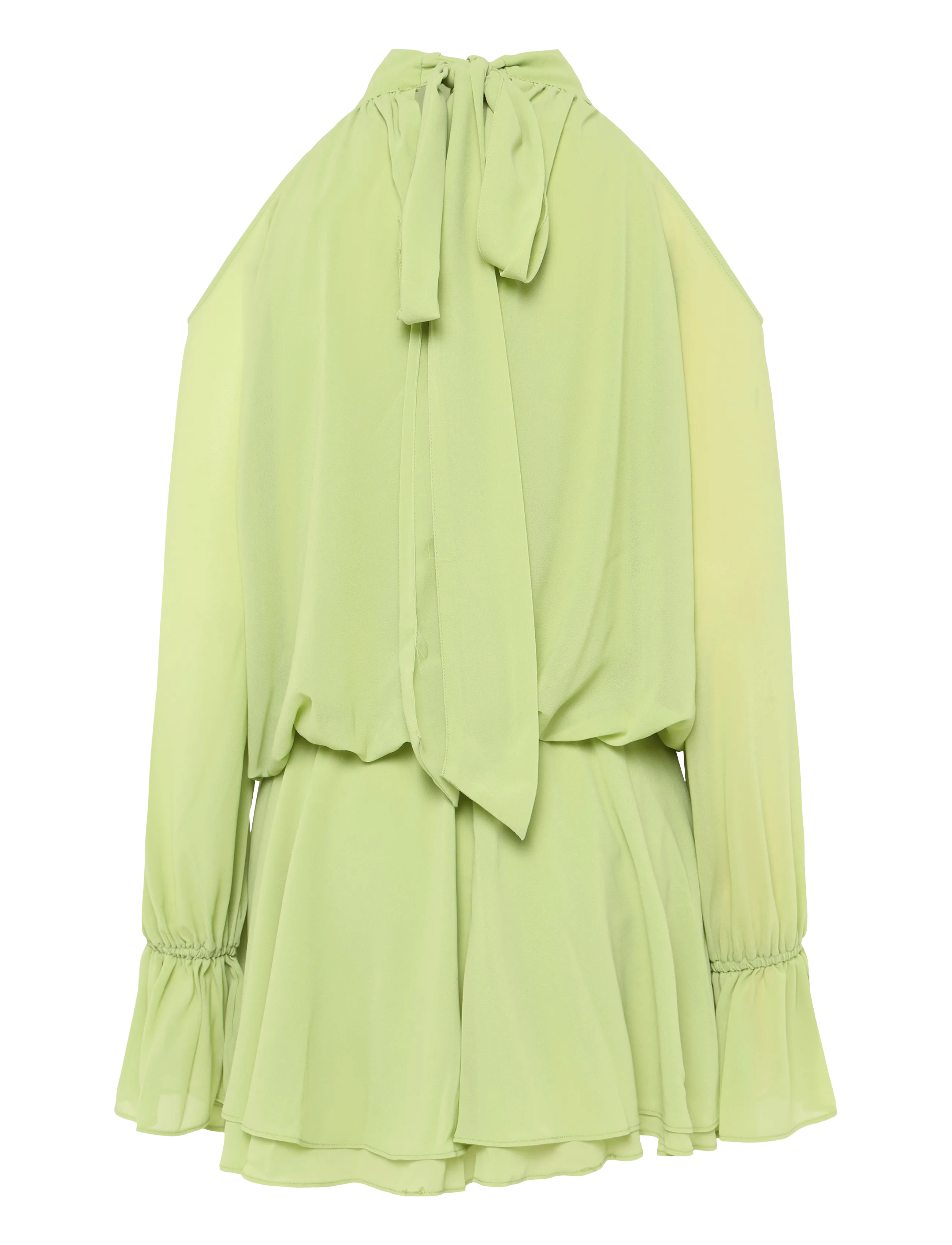 Gina Tricot - Boho chiffon mini dress - sommarklänningar - green - 2