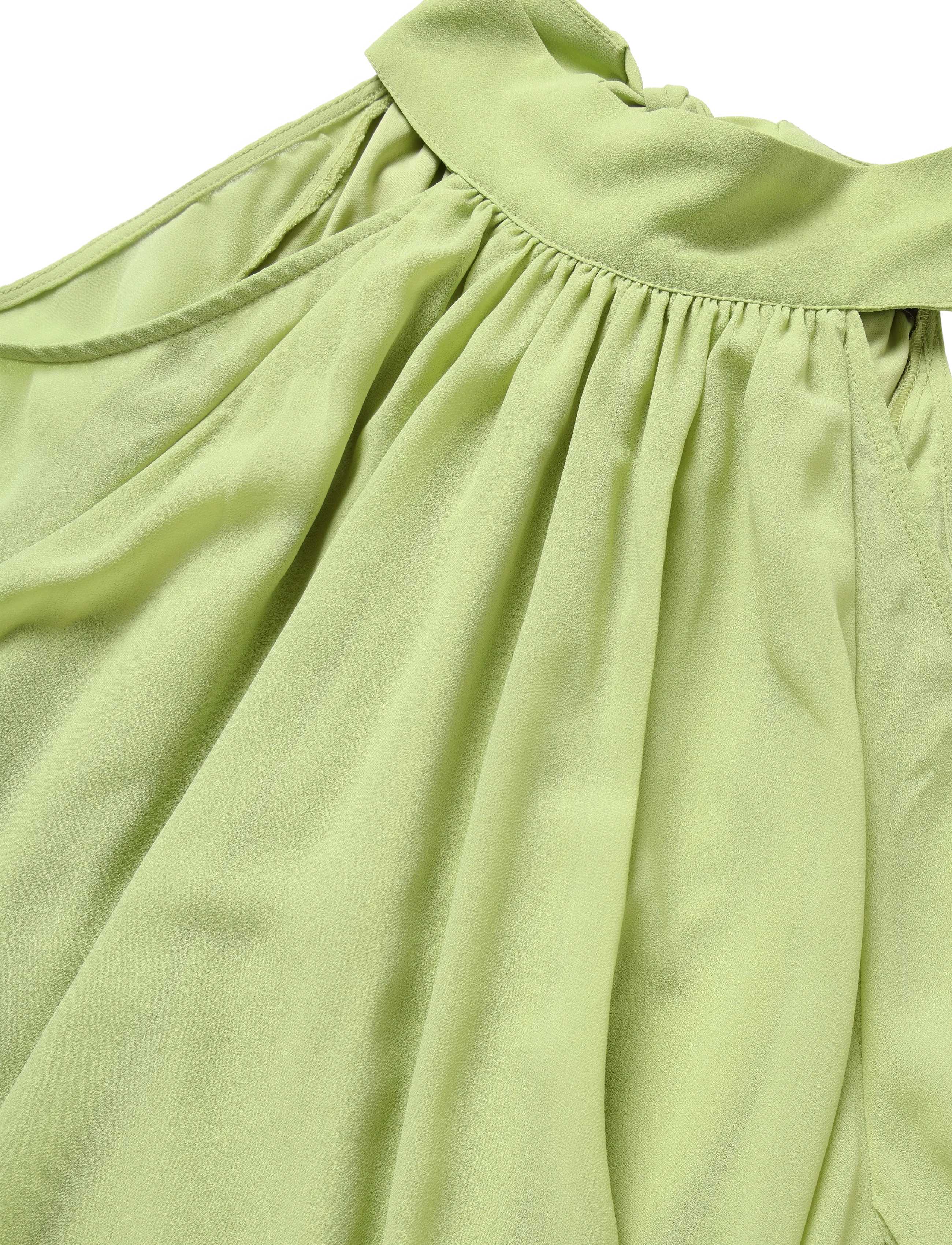 Gina Tricot - Boho chiffon mini dress - sommarklänningar - green - 5