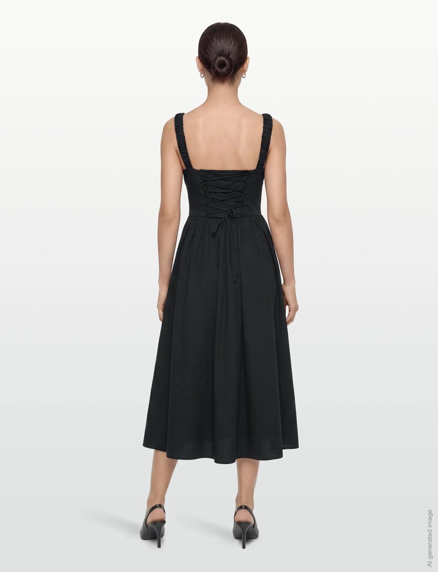 Gina Tricot - Corset dress - maksikleidid - black (9000) - 4