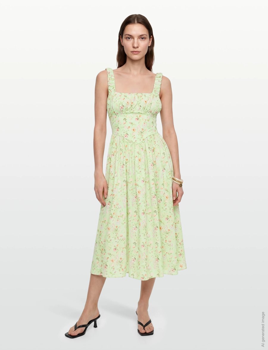 Gina Tricot - Corset dress - garas kleitas - mini flower aop (9275) - 0