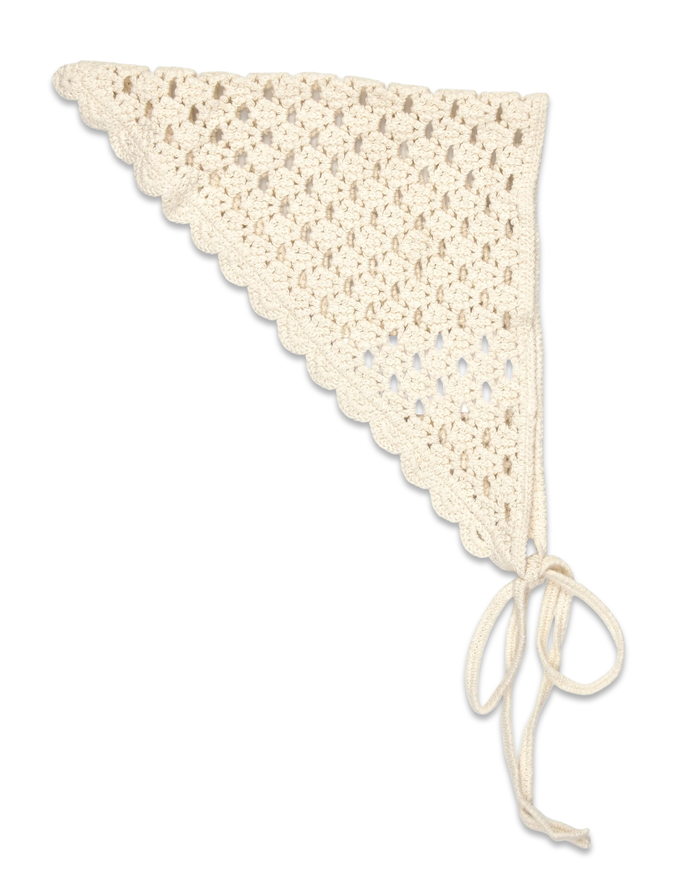 Gina Tricot Crochet head scarf - Caps & Hats - OFFWHITE / cream