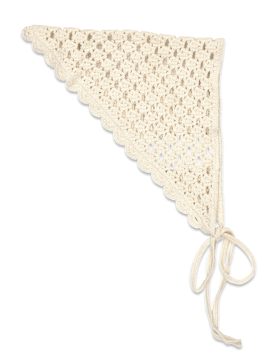 Gina Tricot - Crochet head scarf - headbands - offwhite - 0