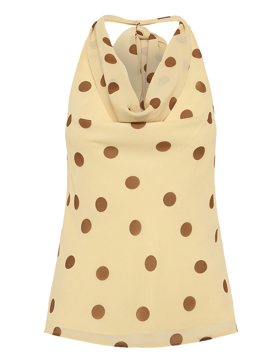 Gina Tricot - Scarf top - Ärmellose tops - yellow dot - 1