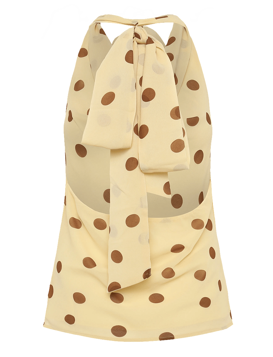 Gina Tricot - Scarf top - Ärmellose tops - yellow dot - 2