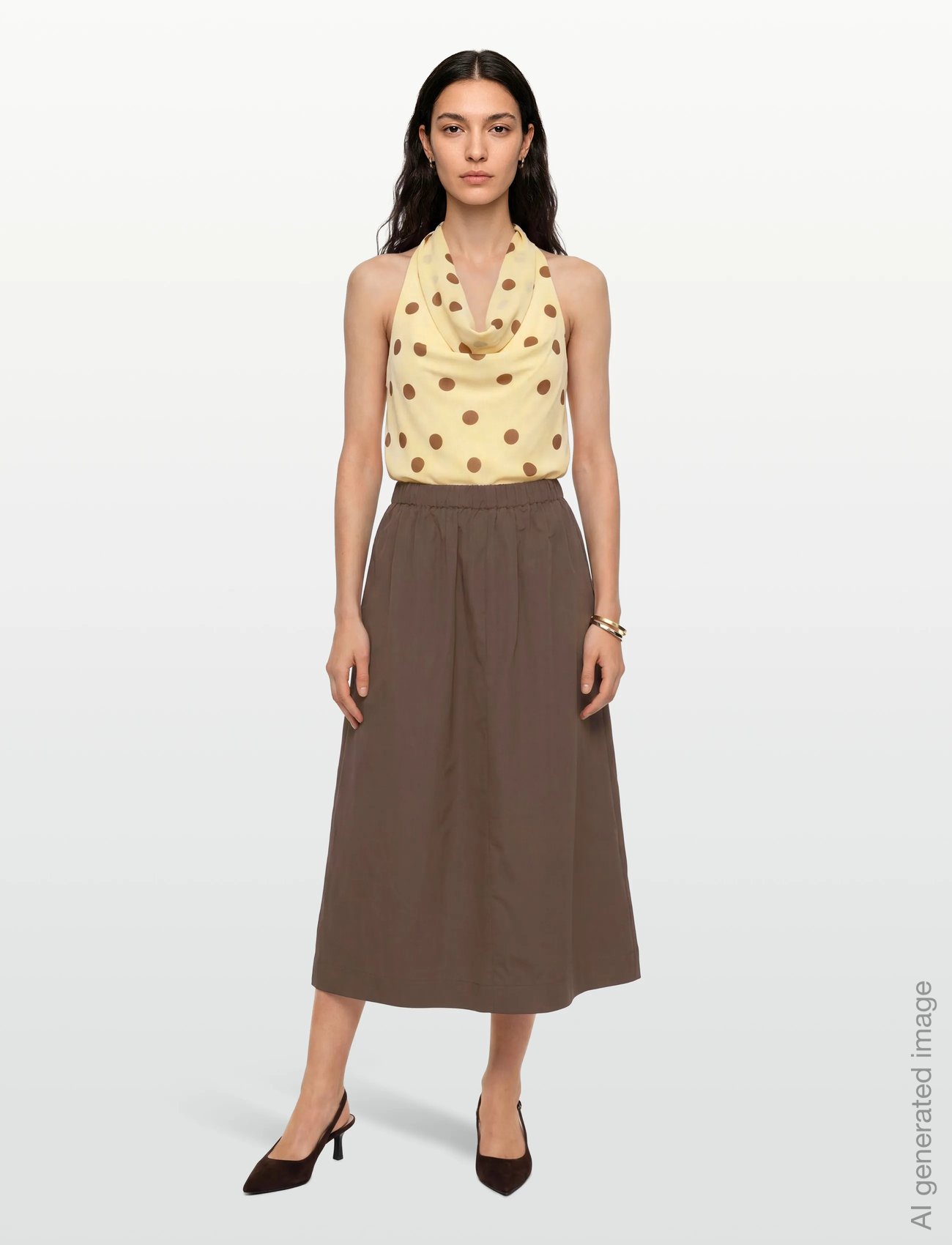 Scarf top - YELLOW DOT