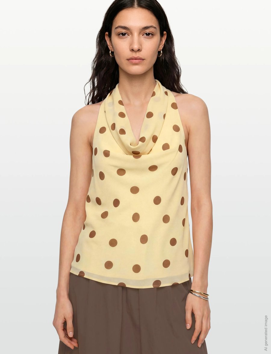 Gina Tricot - Scarf top - Ärmellose tops - yellow dot - 3