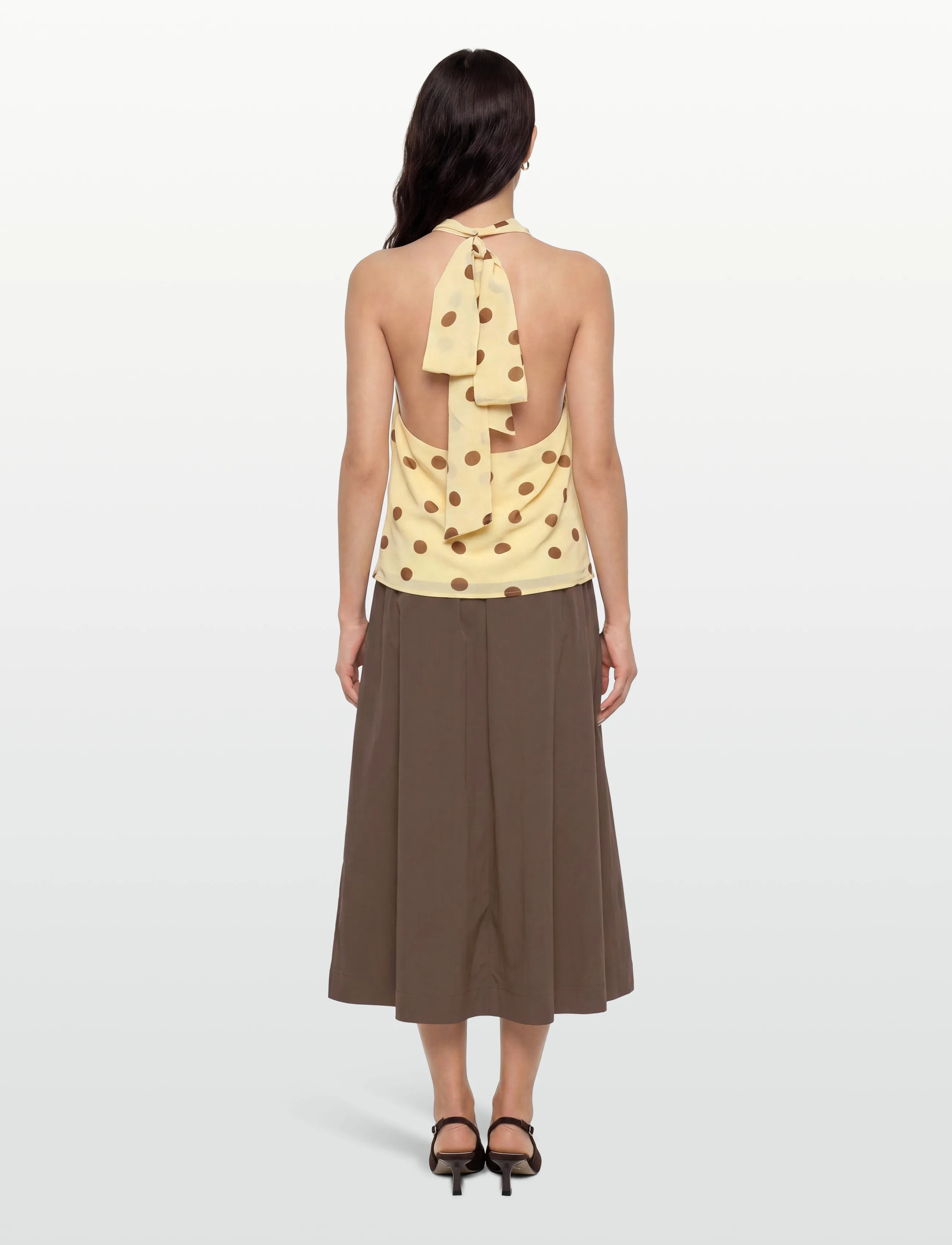 Gina Tricot - Scarf top - topid ja varrukateta alussärgid - yellow dot - 4