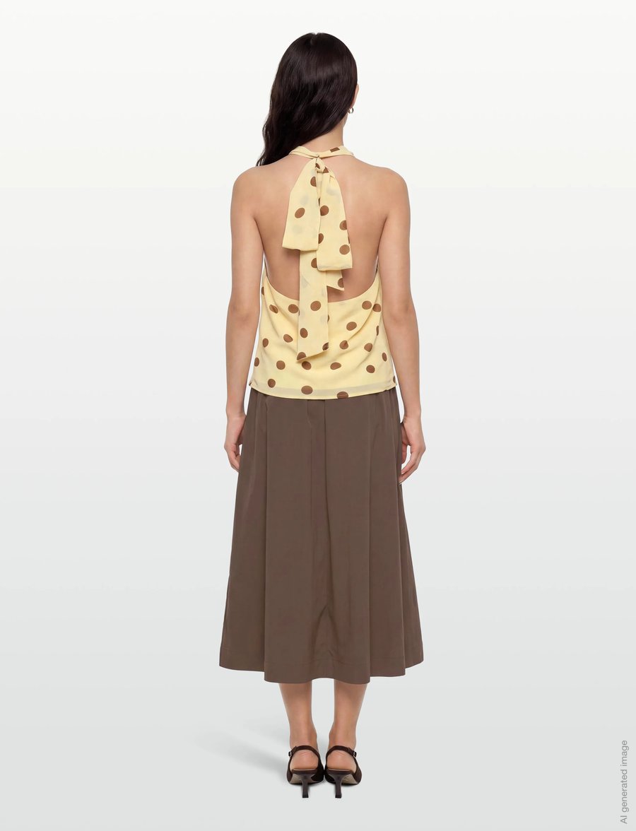 Gina Tricot - Scarf top - Ärmellose tops - yellow dot - 4