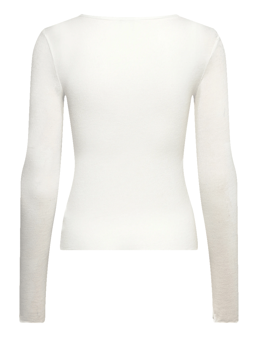 Gina Tricot - Sheer long sleeve top - pikkade varrukatega topid - offwhite - 2