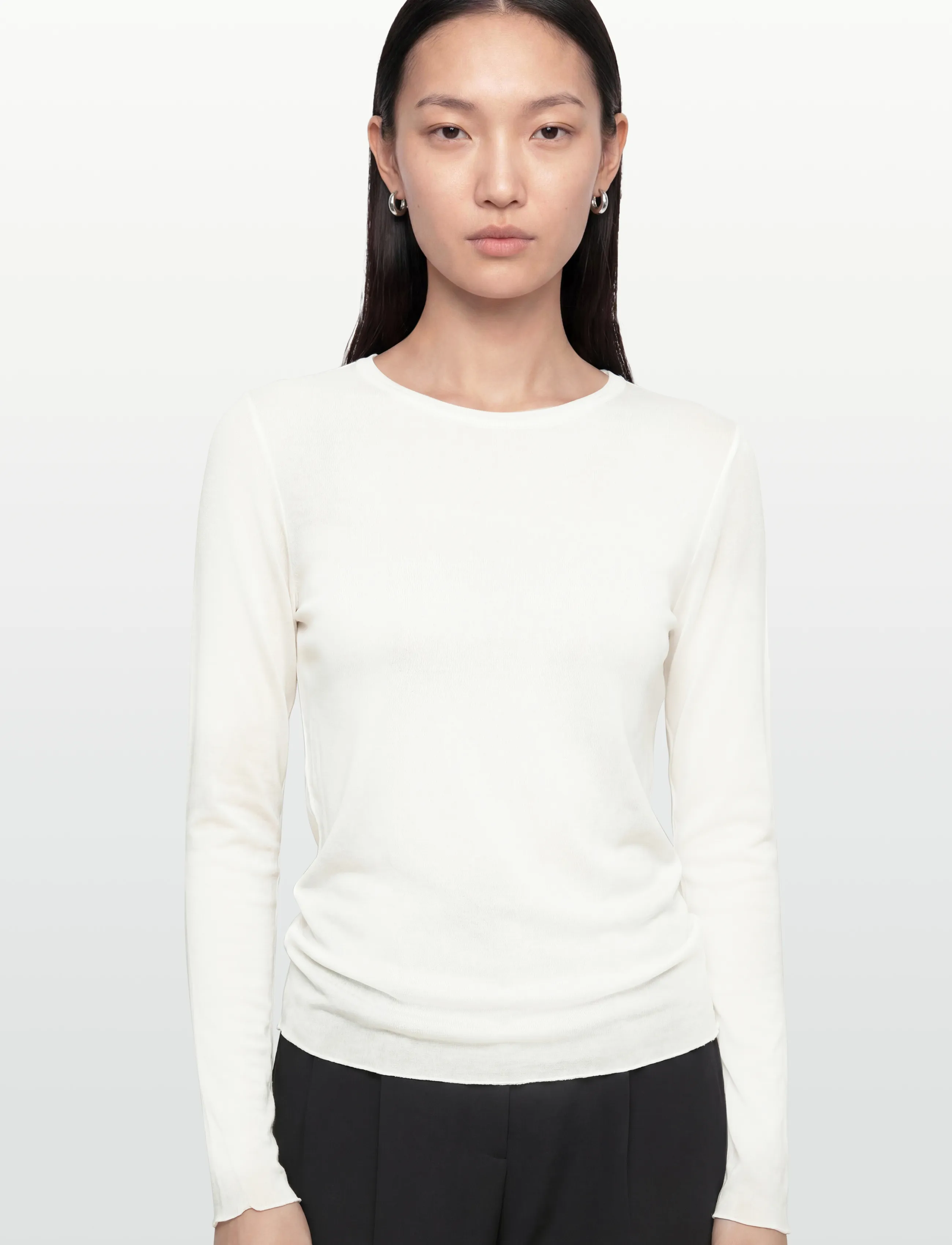 Gina Tricot - Sheer long sleeve top - langærmede toppe - offwhite - 3