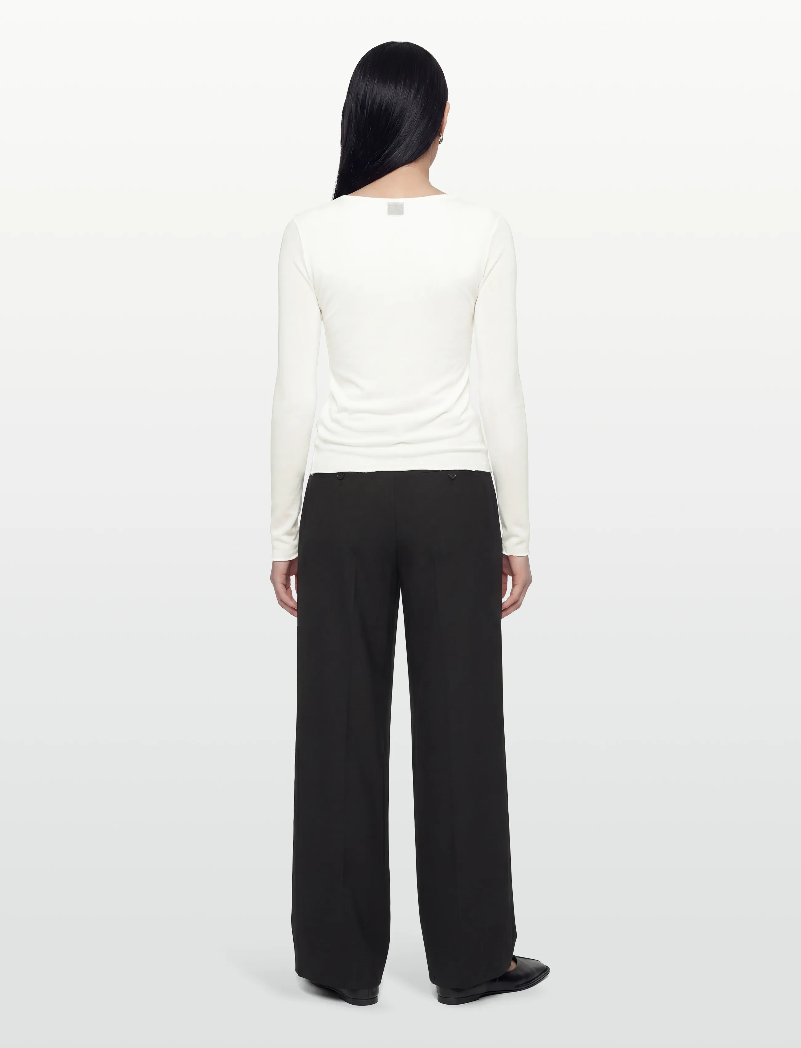 Gina Tricot - Sheer long sleeve top - langærmede toppe - offwhite - 4