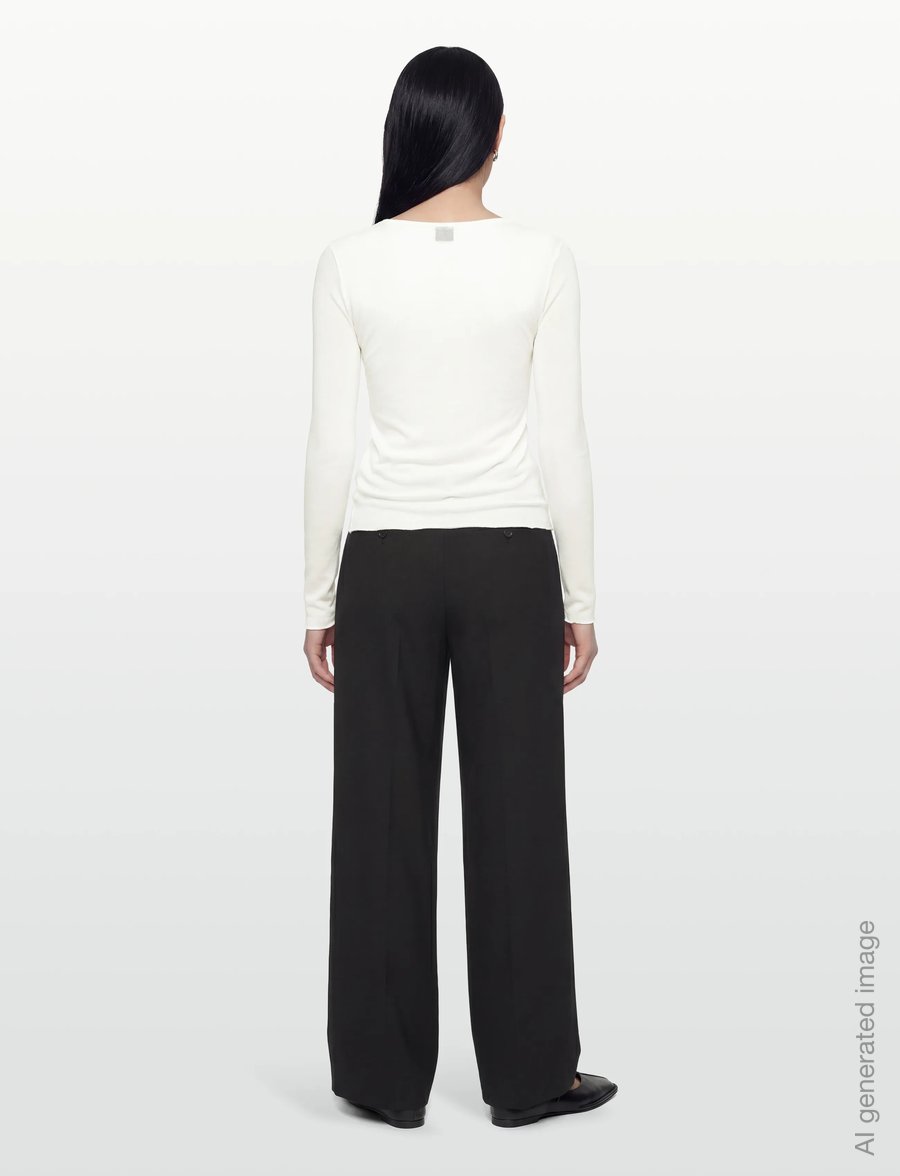 Gina Tricot - Sheer long sleeve top - pikkade varrukatega topid - offwhite - 4