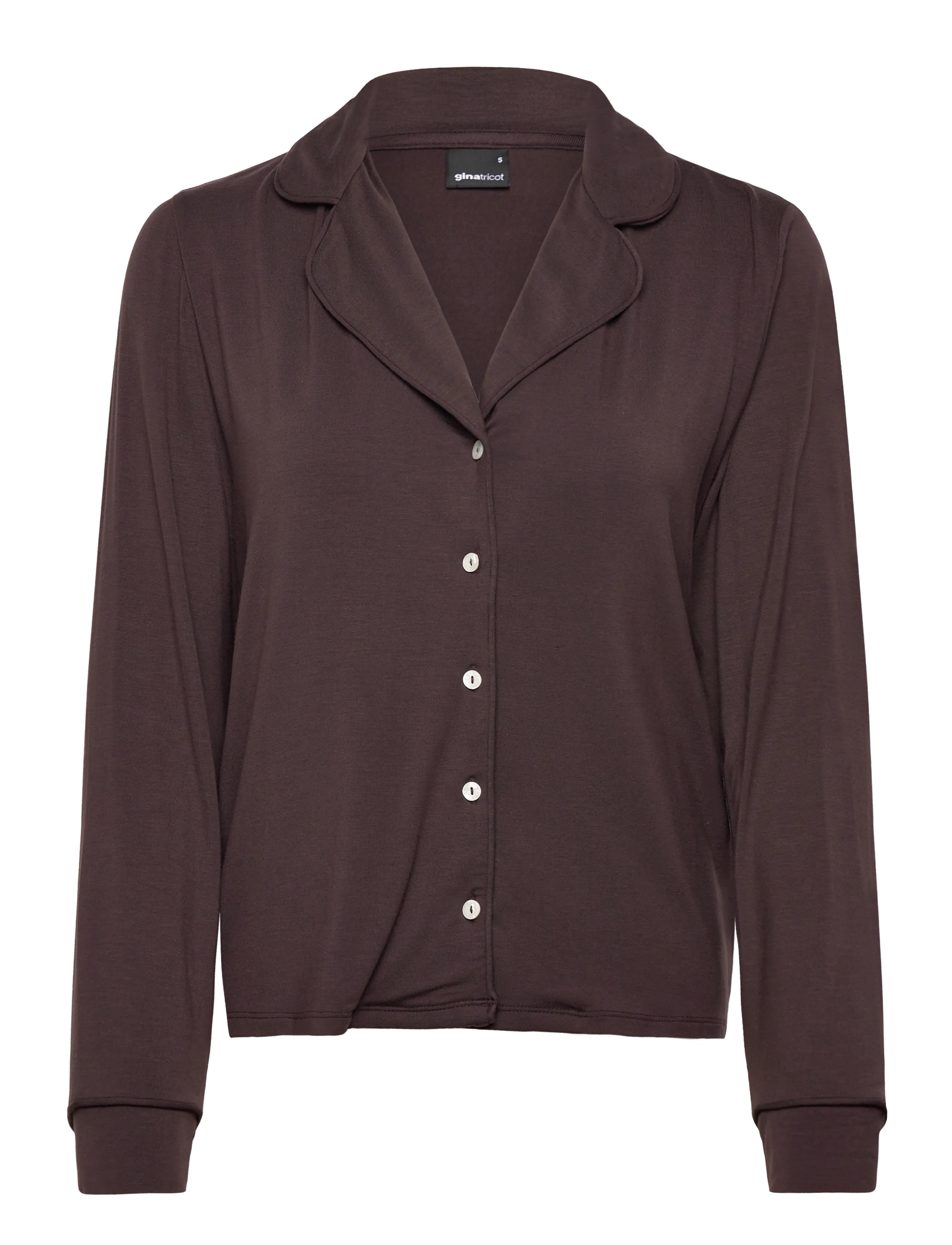 Gina Tricot Soft pyjamas shirt - Unterwäsche - CHOCOLATE PLUM (4015) / brown