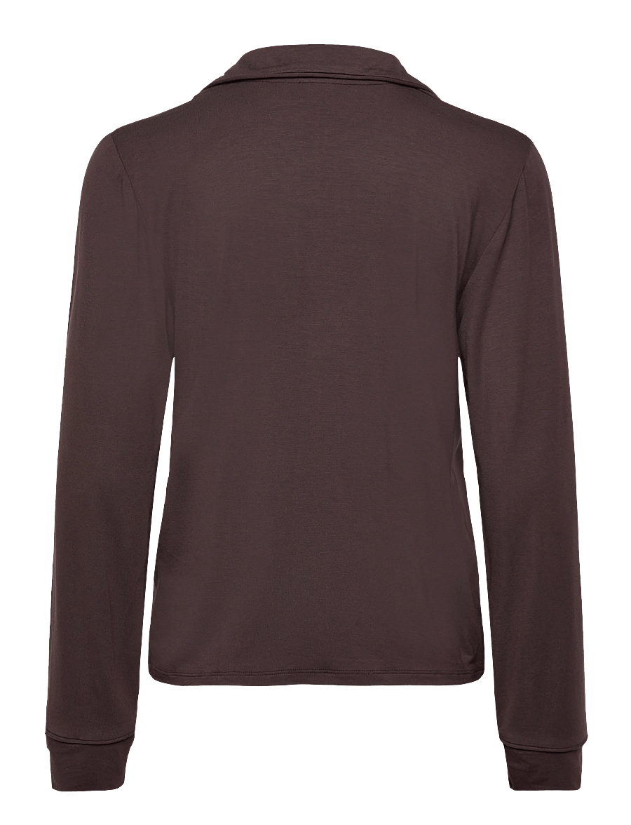 Gina Tricot - Soft pyjamas shirt - overdele - chocolate plum (4015) - 2