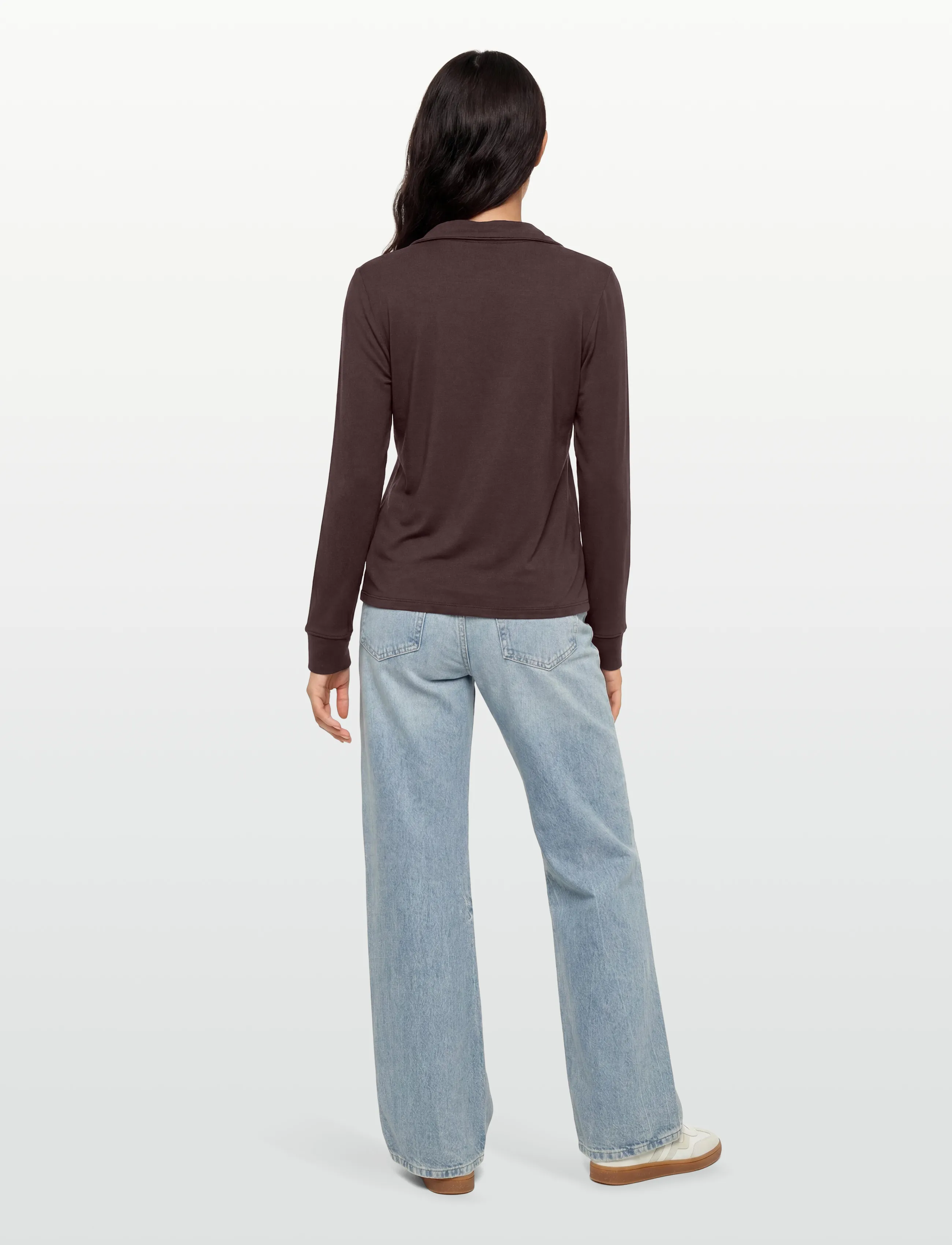 Gina Tricot - Soft pyjamas shirt - oberteile - chocolate plum (4015) - 4