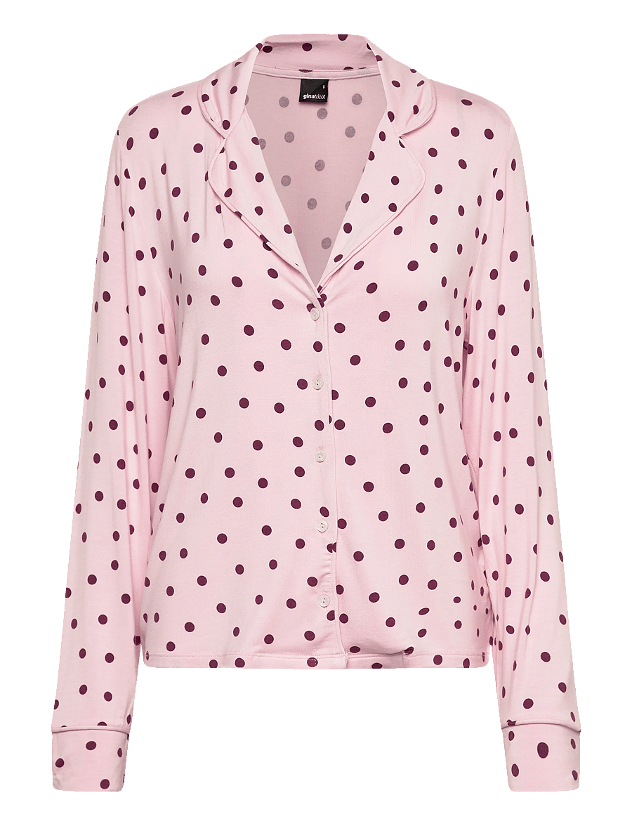 Gina Tricot - Soft pyjamas shirt - overdele - pink dot - 0