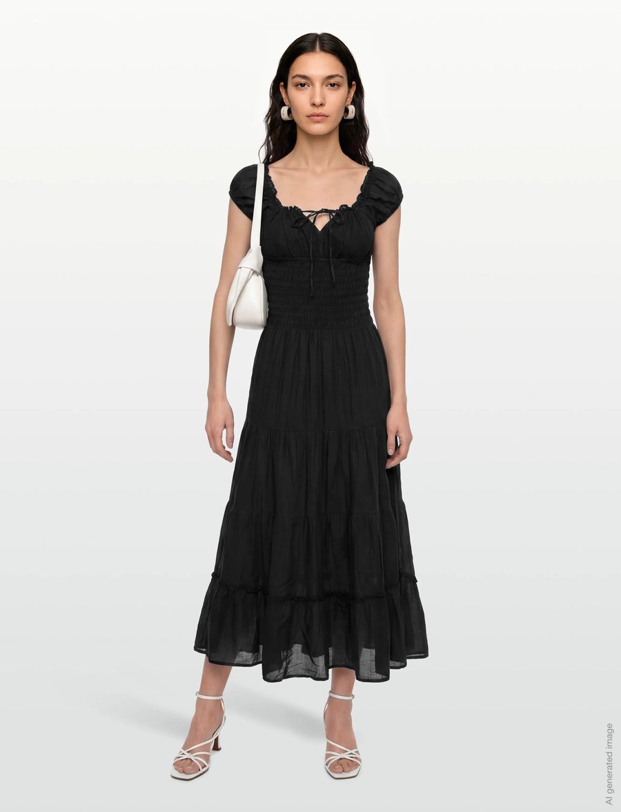 Gina Tricot - Smock dress - sommerkjoler - black (9000) - 0