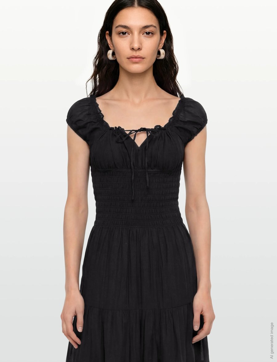 Gina Tricot - Smock dress - sommerkjoler - black (9000) - 3