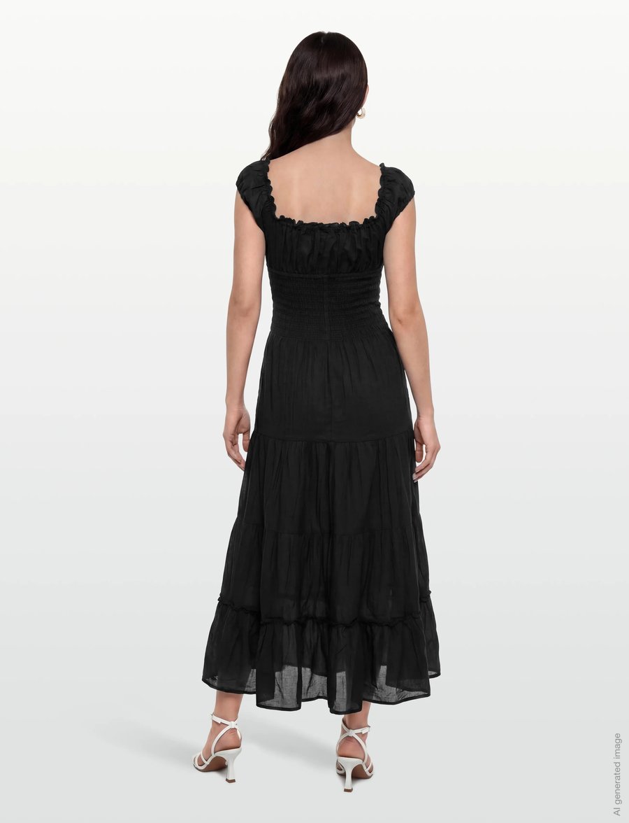 Gina Tricot - Smock dress - sommerkjoler - black (9000) - 4