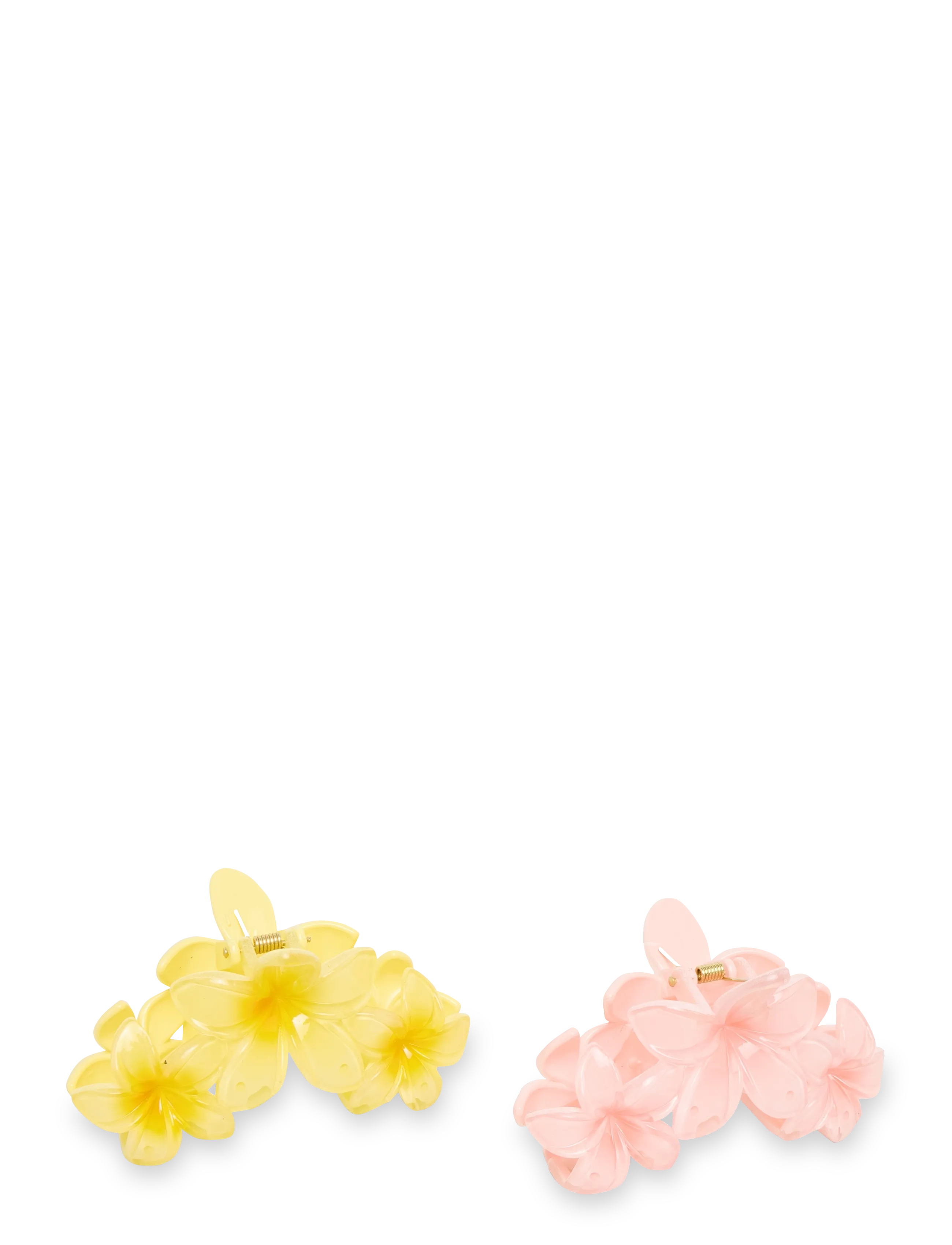 Gina Tricot 2-pack flower hair clips - Accessories - PINK/YELLOW / pink/rose