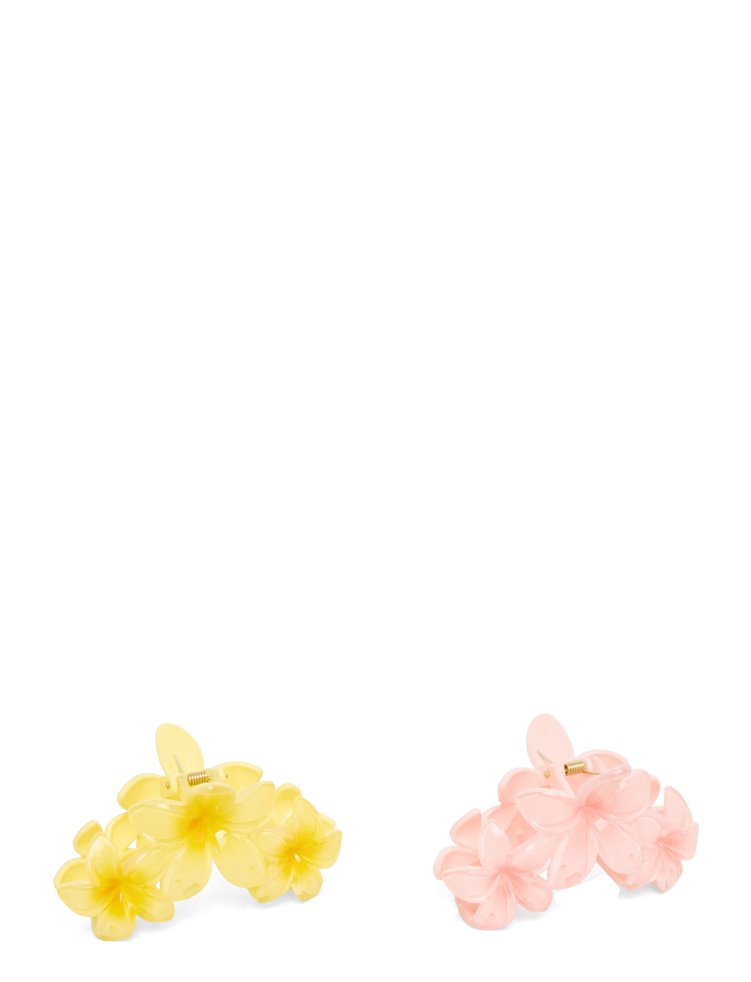 Gina Tricot - 2-pack flower hair clips - hårspænde - pink/yellow - 1