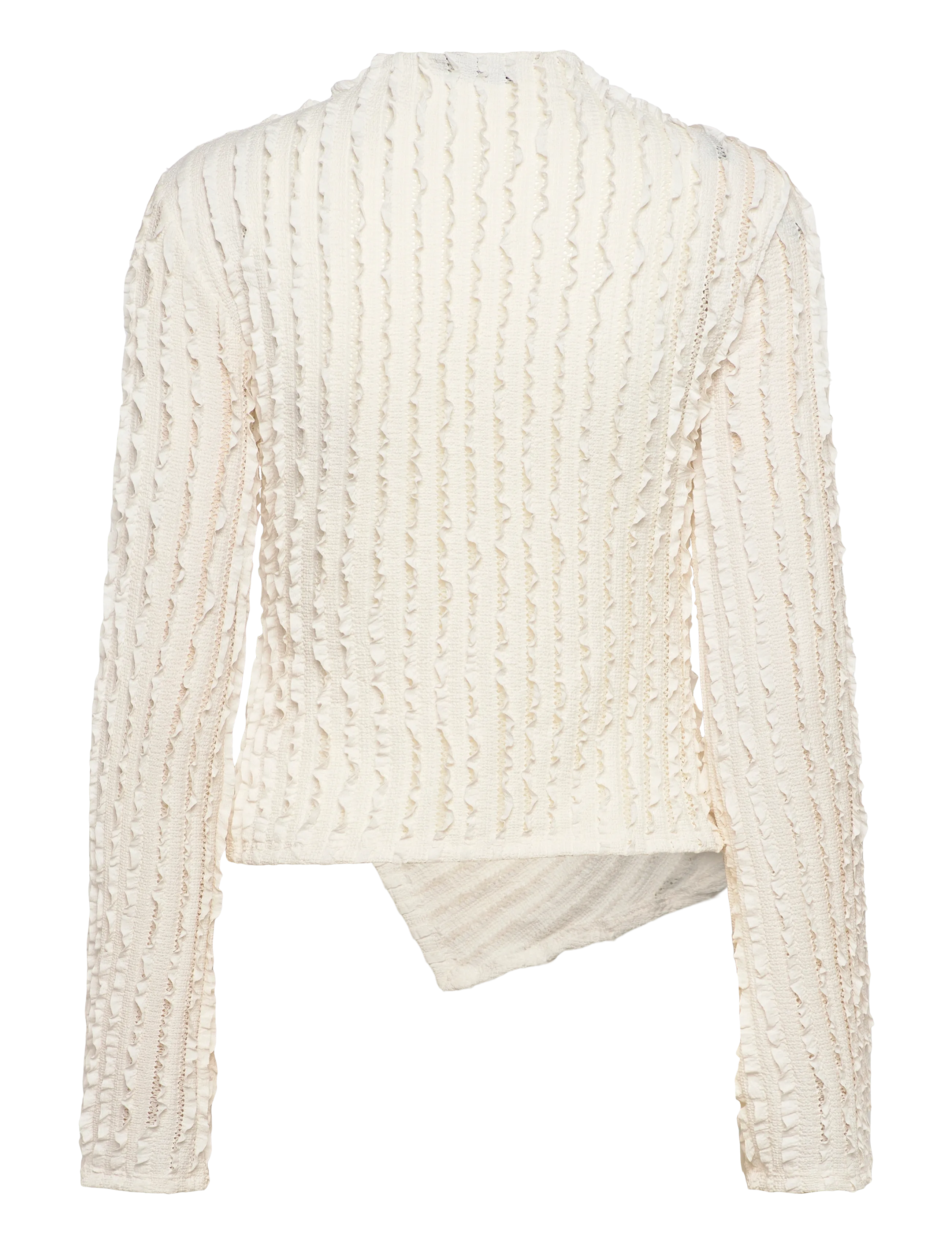 Gina Tricot - Textured tie detail top - hauts à manches longues - gardenia (1496) - 2