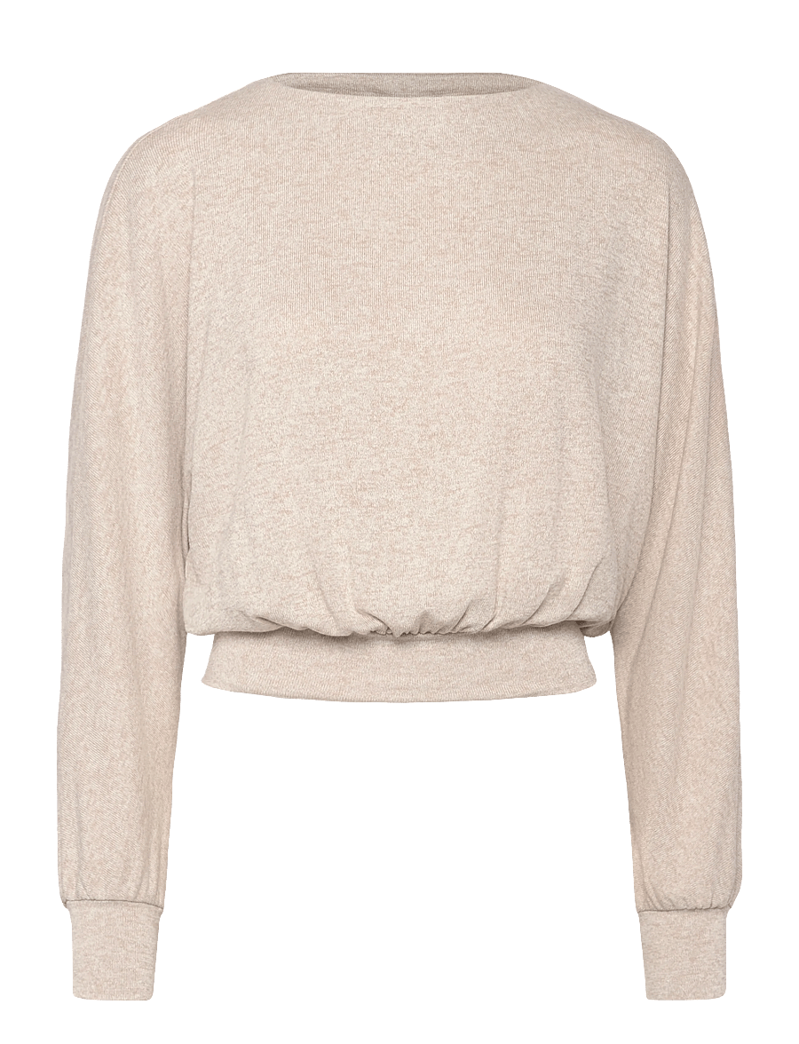 Gina Tricot - Boatneck top - sweatshirts - beige melange (1186) - 1