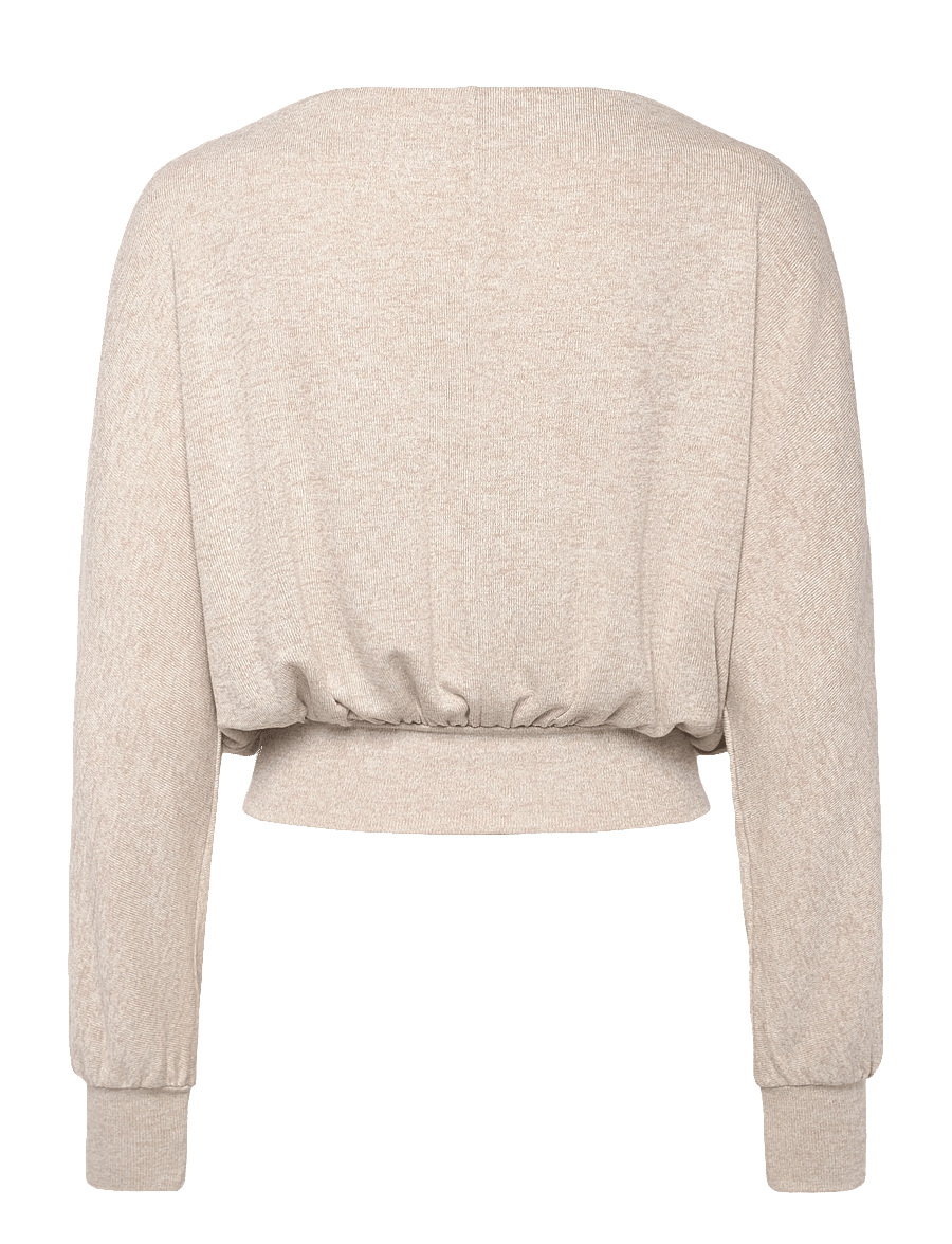 Gina Tricot - Boatneck top - sweatshirts - beige melange (1186) - 2